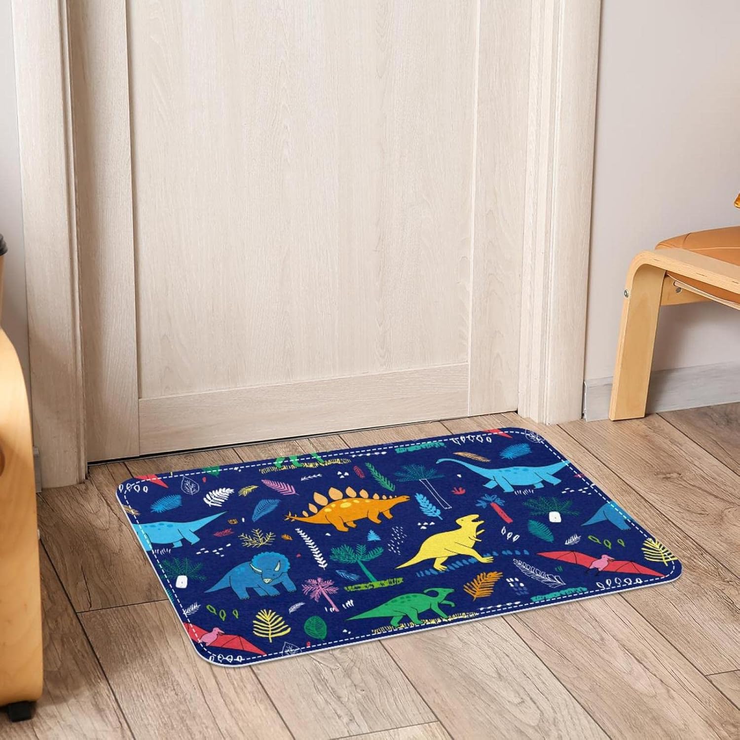 Tapete duradero para puerta delantera, antideslizante, absorbente, resistente a la suciedad, para decoración de habitaciones, 24 x 16 pulgadas
