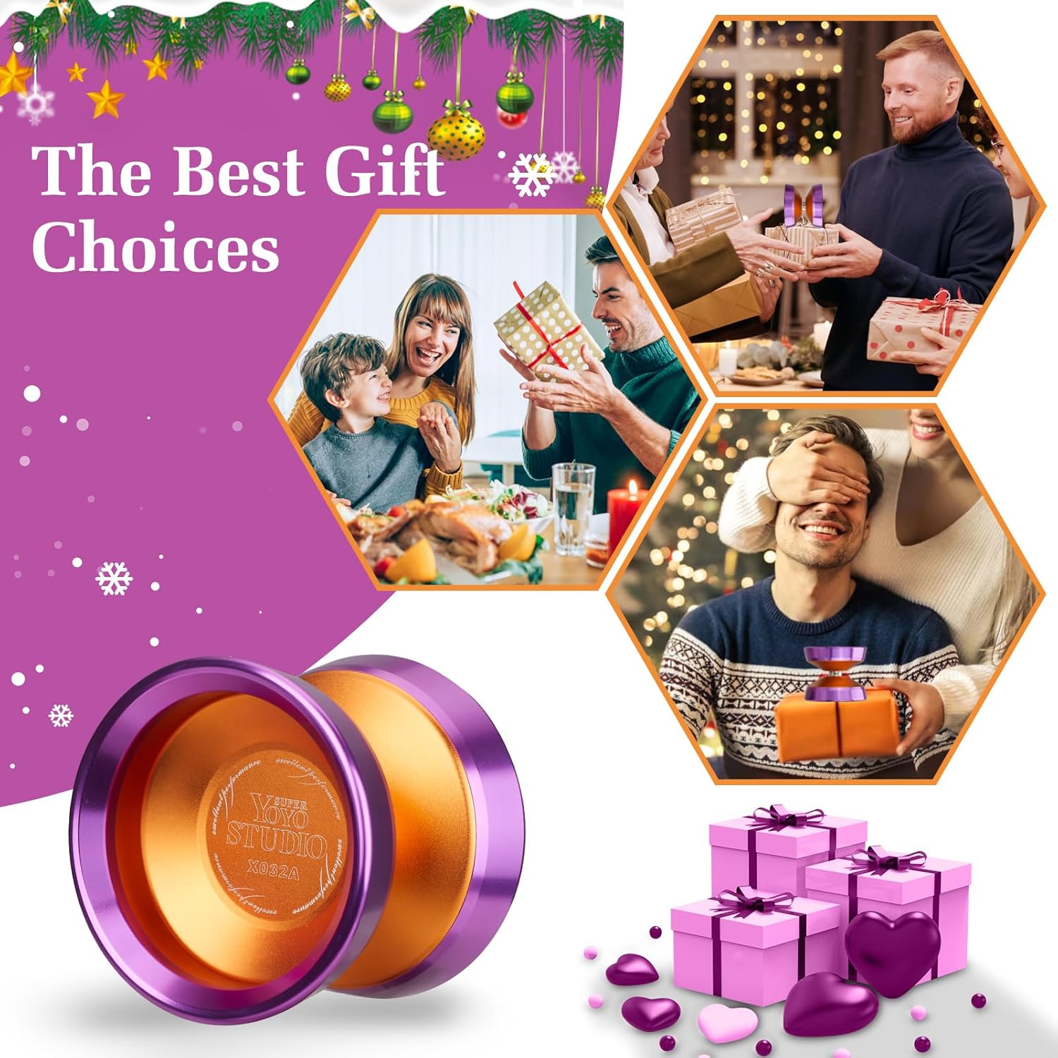 YOYOSTUDIO Yoyo Yoyos profesionales bimetálicos con doble anillo de aleación de aluminio, trucos profesionales yoyos para adultos, yoyo bimetálico