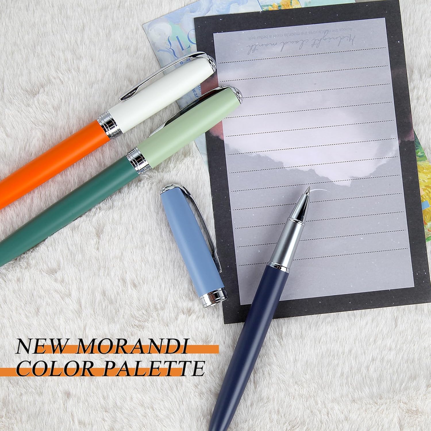 Elegante bolígrafo roller de color contrastante, juego de regalo de lujo para hombres y mujeres, bolígrafos lindos y geniales, escritura suave,