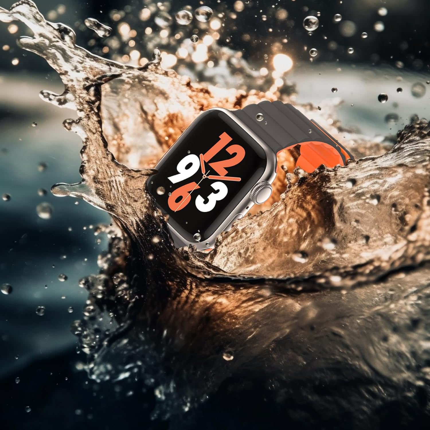 Correas deportivas magnéticas para Apple Watch Ultra Band 1.929 in 1.772 in 1.732 in 1.614 in 1.575 in 1.496 in 1.654 in, correa de repuesto de