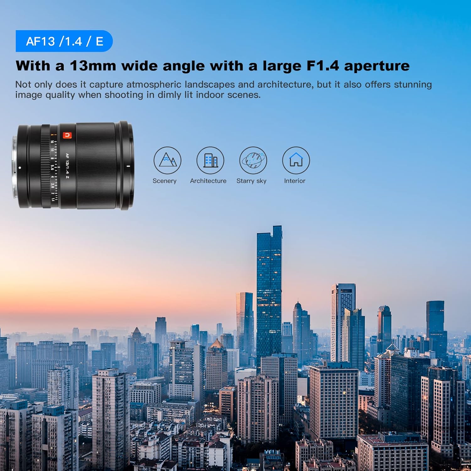 VILTROX Lente de montaje de 0.512 in f1.4 F1.4 Z, lente de gran angular Aps-C Prime para cámara Nikon Z Z5Z50Z6Z6IIZ7IIZFCZ30Z9 (lente de montaje Z