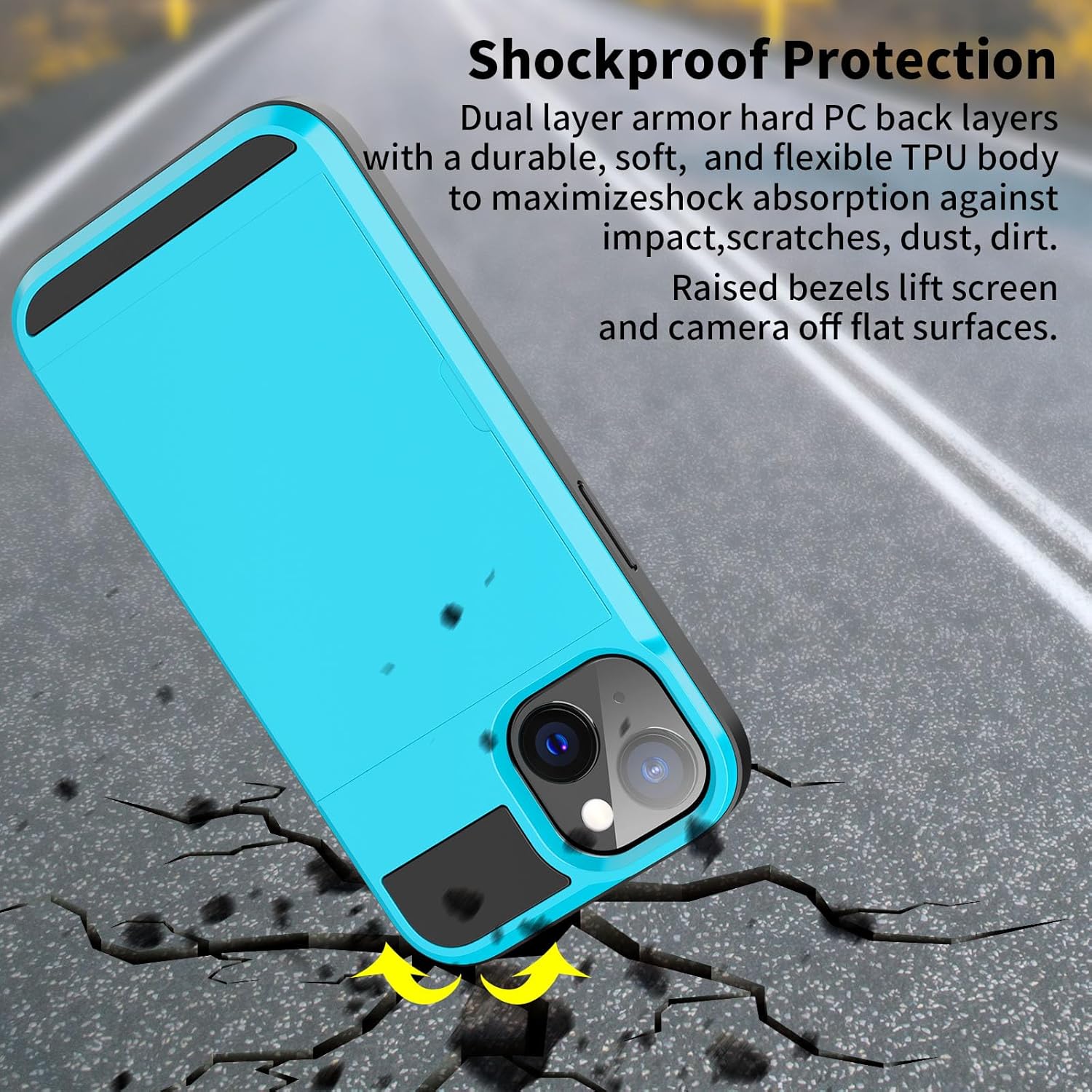 Funda protectora para iPhone 15 para iPhone 15, funda protectora para teléfono para mujeres y hombres, resistente a los golpes, antiarañazos, ranura