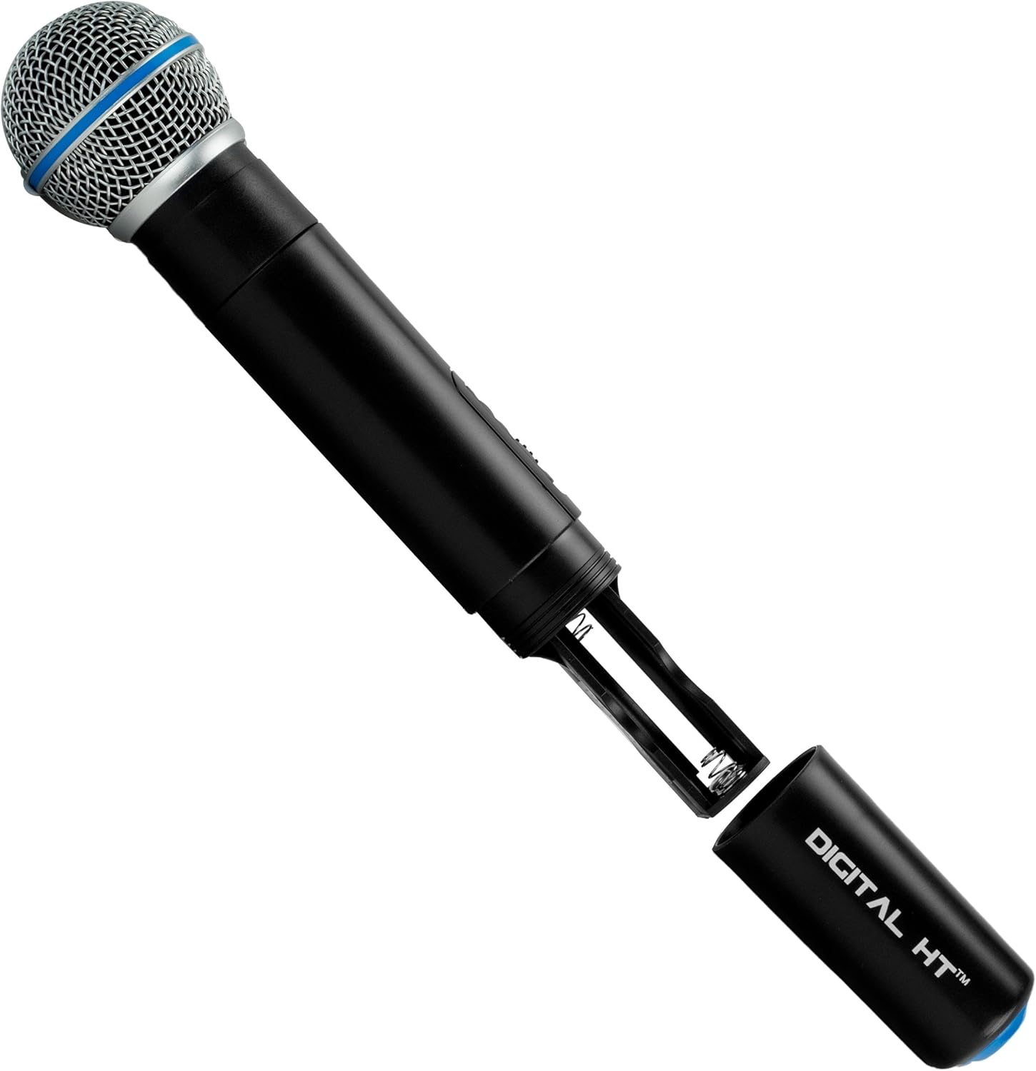 Nady DW-22 Sistema de micrófono de mano inalámbrico digital dual – Frecuencia UHF fija dual – Latencia ultrabaja con modulación QPSK – Salidas XLR