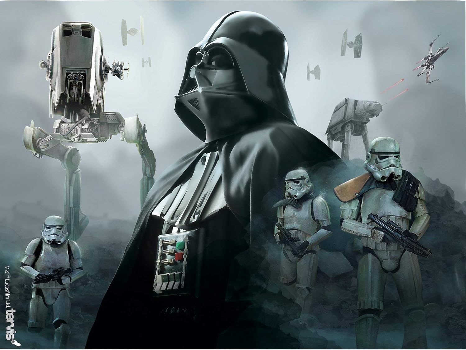 Tervis Vaso aislado de doble pared de Star Wars hecho en Estados Unidos mantiene las bebidas frías y calientes, 24 onzas, Darth Empire