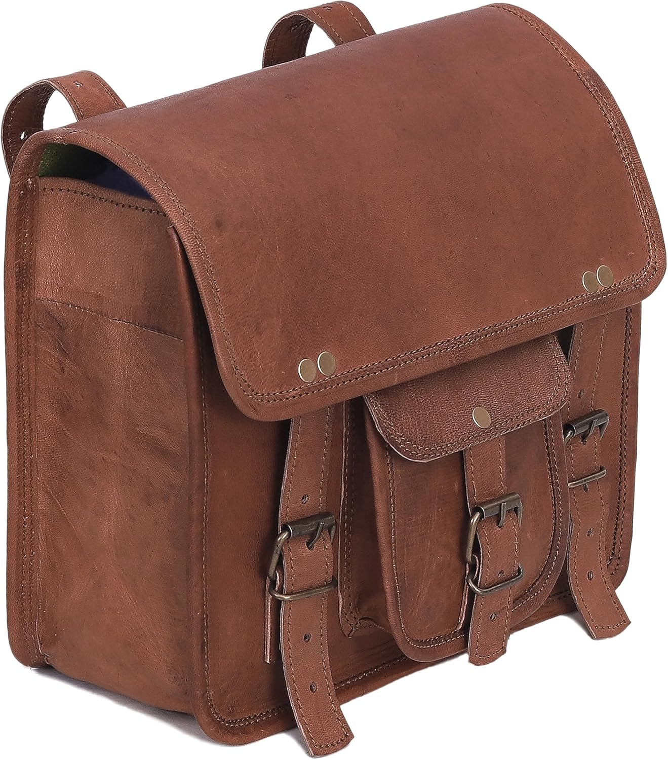 C CUERO Alforjas de cuero para motocicleta, bolsas de equipaje para motocicleta, bolsa lateral de viaje de cuero (juego de 2)