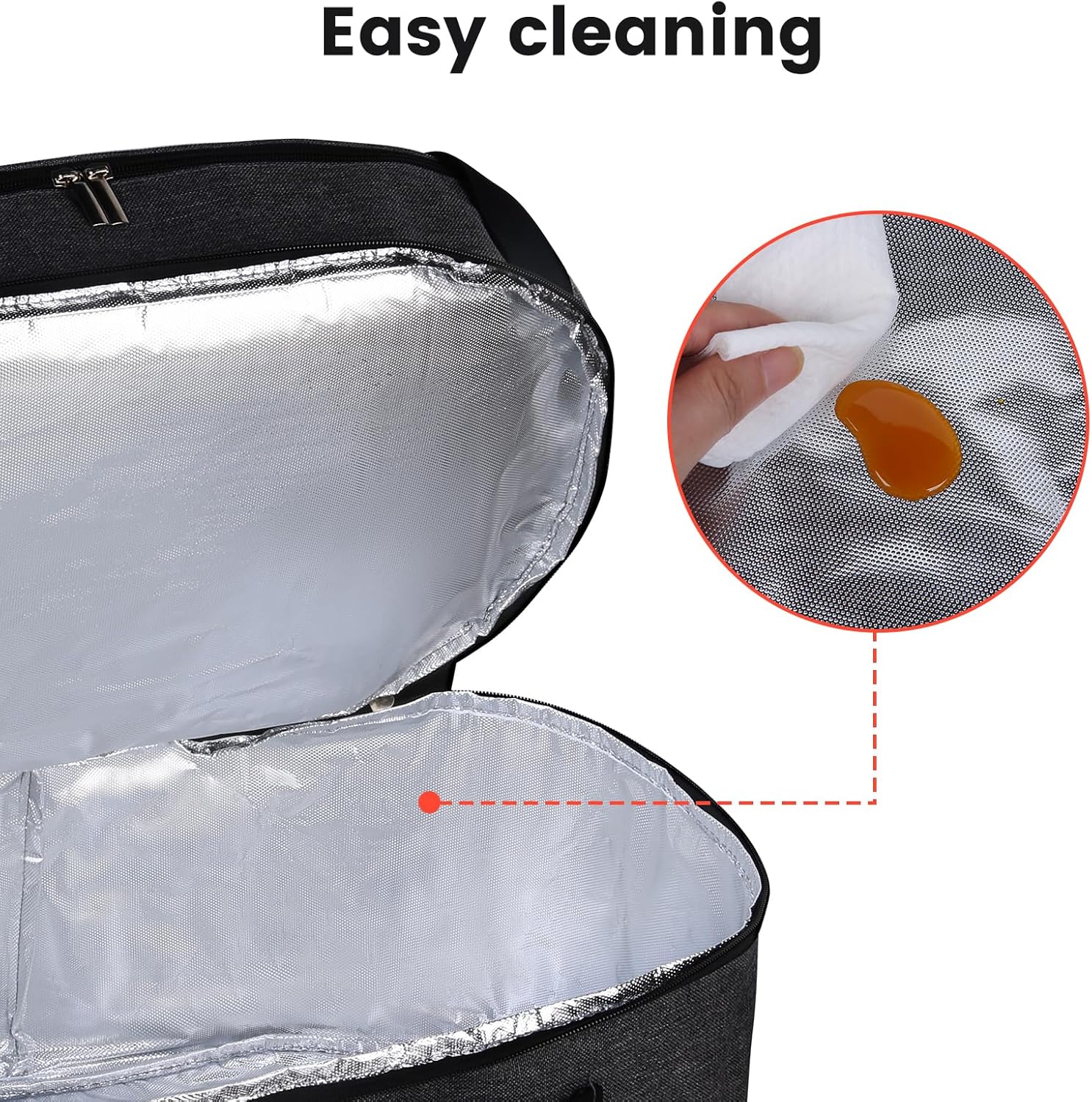 musbus Bolsa de olla de cocción lenta de 2 capas para Crock-Pot de 6 a 8 cuartos de galón, reunión de viaje al aire libre, fácil de transportar,