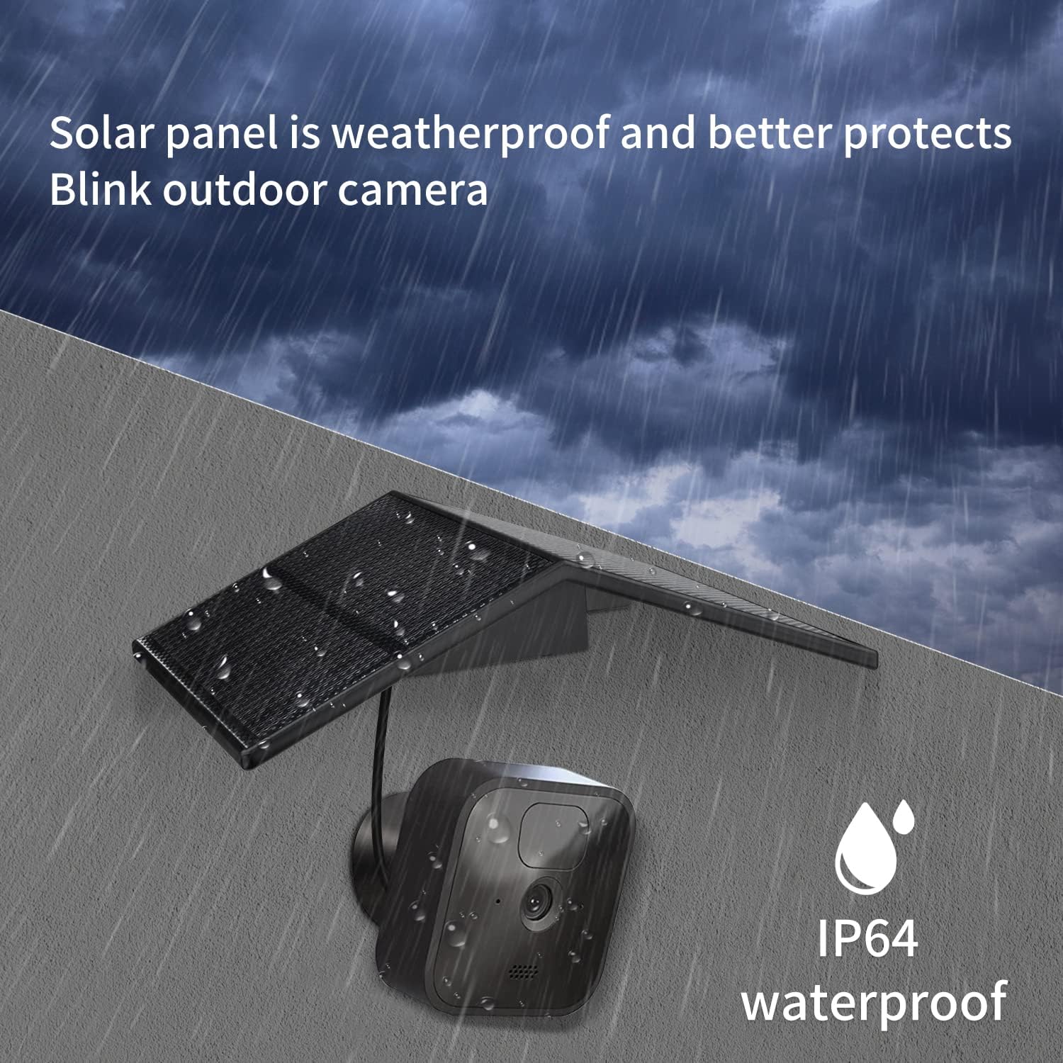 Panel solar compatible con Blink Outdoor, Blink (3 generación) y cámara Blink XT2XT, batería recargable integrada de 5000 mAh para cámara de