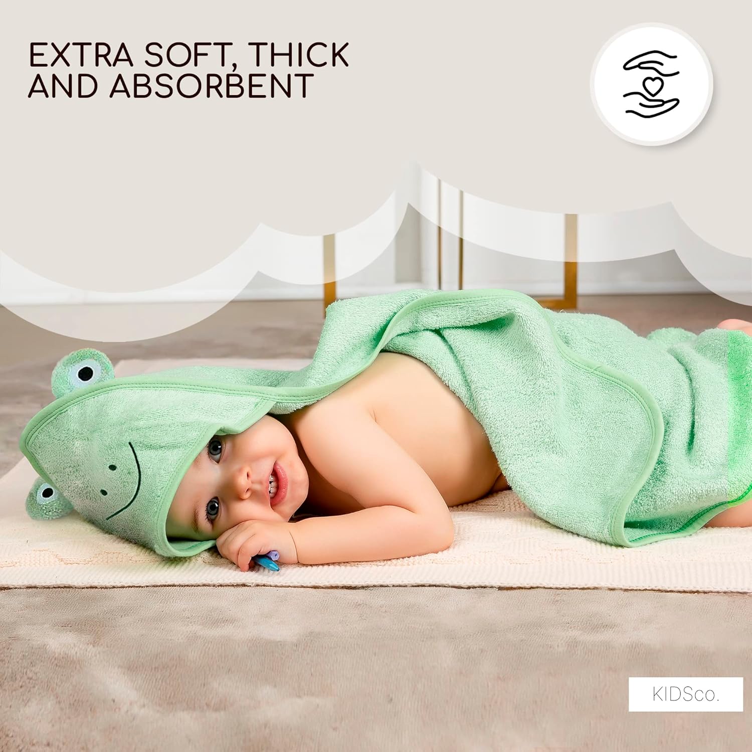 Toalla con capucha para bebés y niños pequeños  Mezcla de algodón 100% ultrasuave  Toalla de baño con capucha para bebé  Artículos esenciales de