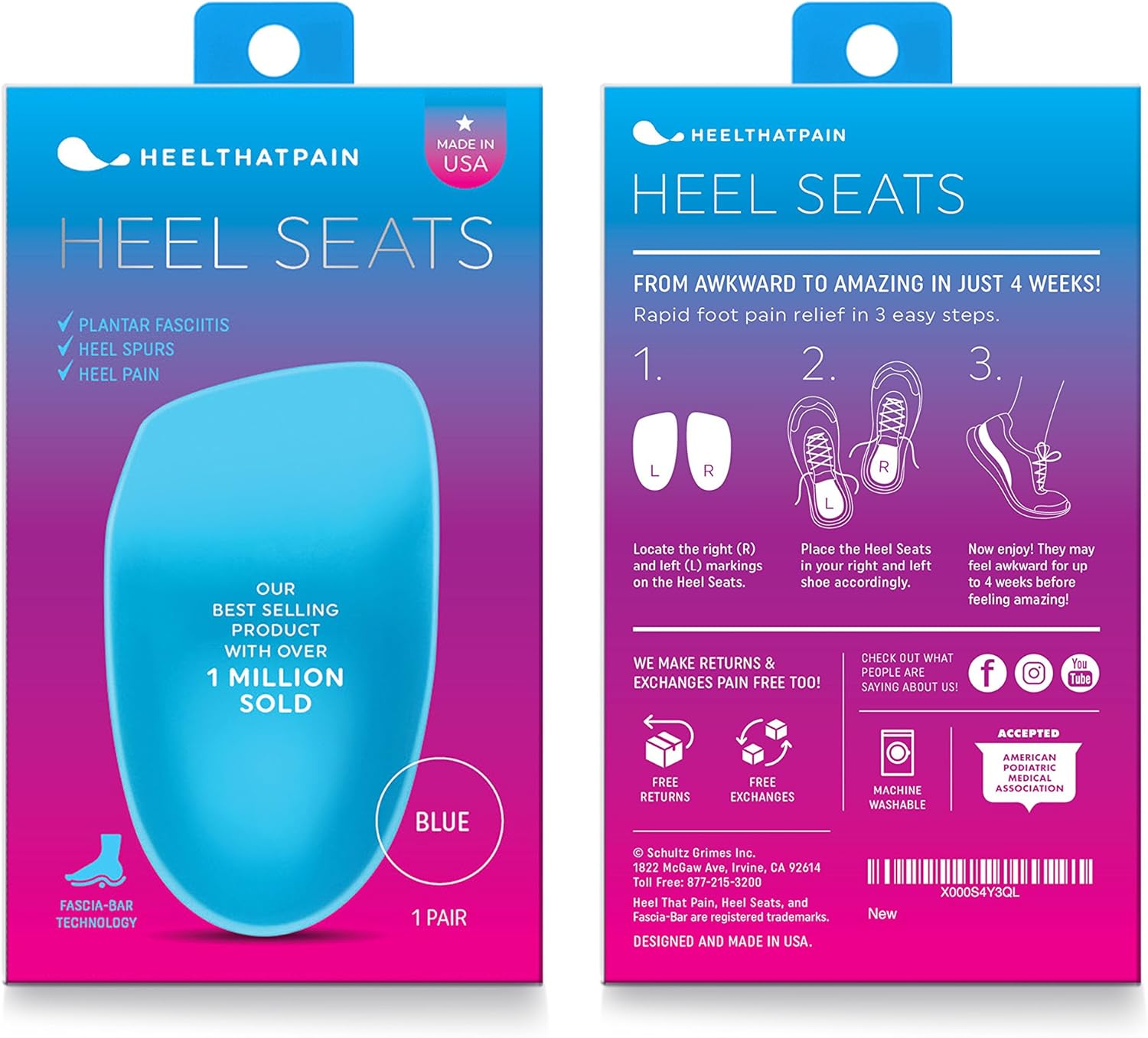 Plantillas Heel That Pain para fascitis plantar