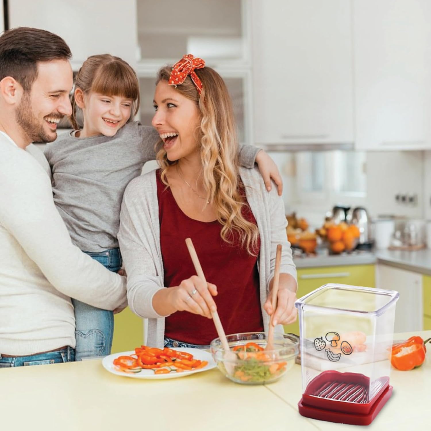 365Home Rebanador rápido de frutas y verduras, de acero inoxidable, cortador de huevos, cortador de fresas, para hacer rápidamente ensalada de