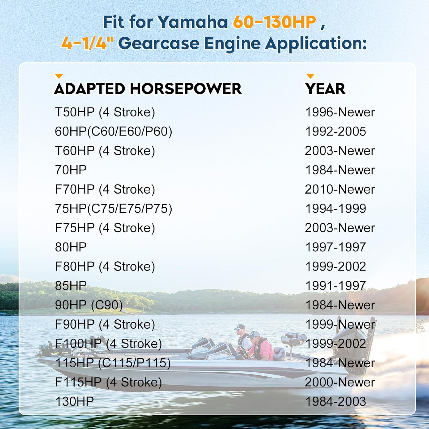 Youxmoto Hélice fuera de borda de aluminio para Yamaha 25-130HP 13 14 x 17, 13.5×15-K, 11 58×11, 11 18 x13, 11 38×12, reemplazar 6E5-45945-01-EL,