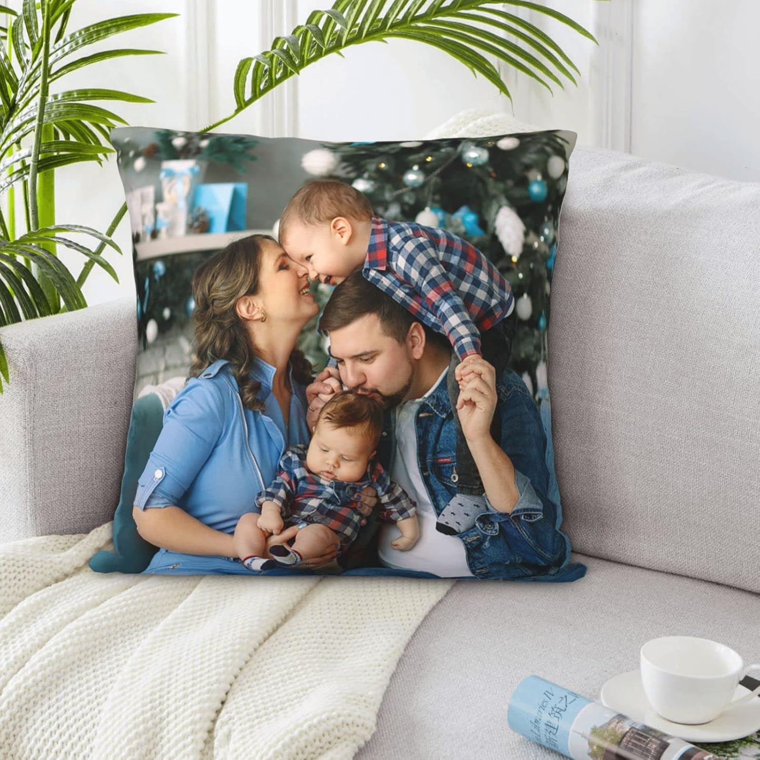 GYETPONG Funda de almohada personalizada con amor, foto de pareja o texto para exterioresinteriores, funda de almohada de diseño personalizado,
