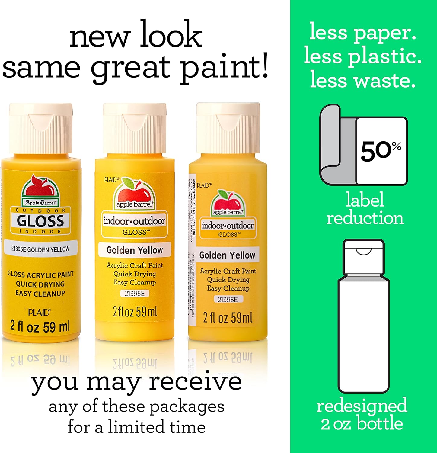 Apple Barrel – Pintura acrílica con acabado brillante para hacer manualidades, 2 onzas, color amarillo (Crushed Curry)