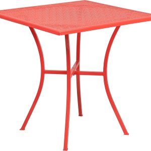 Flash Furniture – Mesa plegable de acero para interiores y exteriores de acero negro cuadrado de grado comercial Flash Furniture – Mesa plegable de acero para interiores y exteriores de acero negro cuadrado de grado comercial