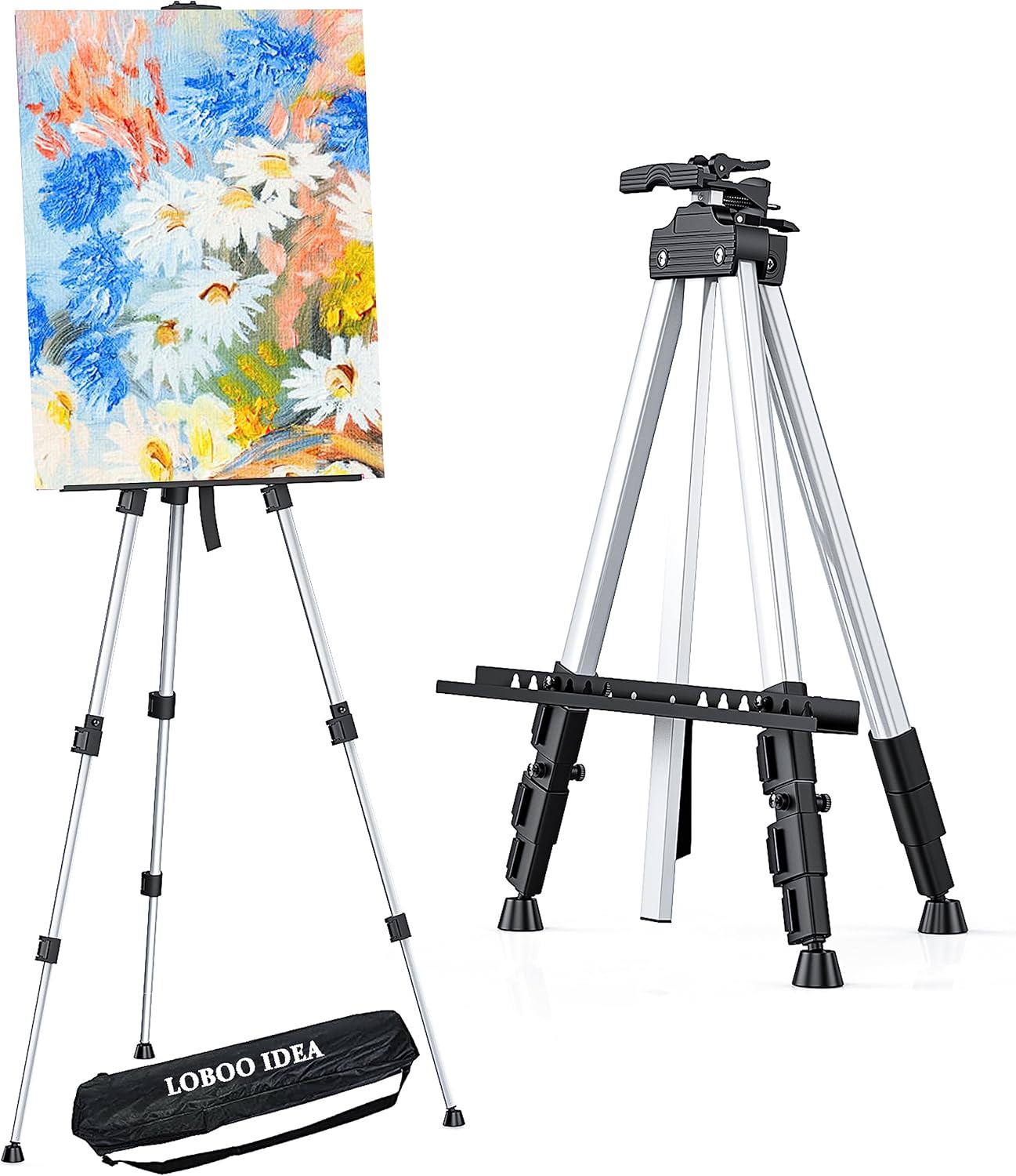 Caballete portátil para artista, caballetes de dibujo artístico para pintar lienzos, letreros de boda y exhibición, caballete de pintura de altura