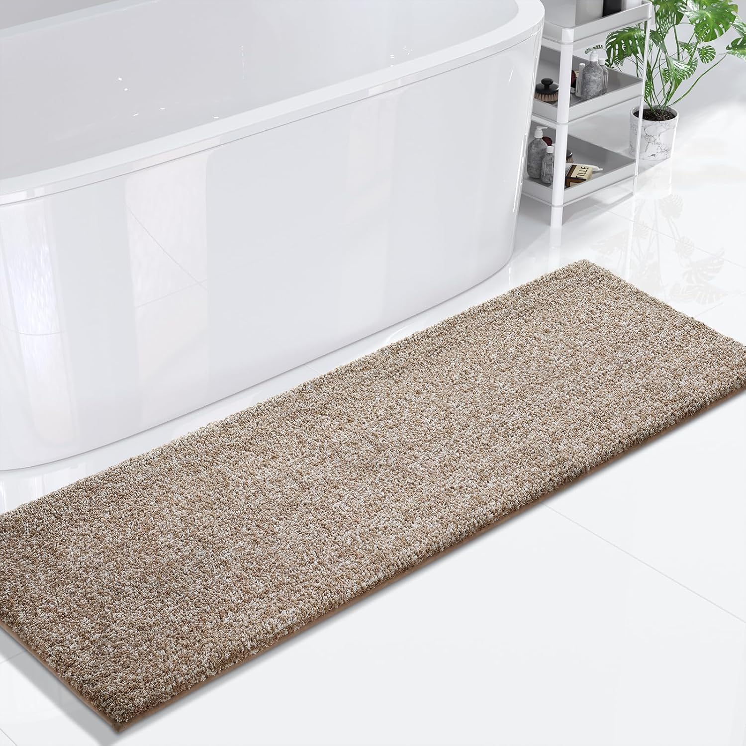 Yimobra Alfombras de baño, extra suaves y cómodas, antideslizantes, absorbentes de agua y gruesas, lavables a máquina, alfombras peludas para ducha
