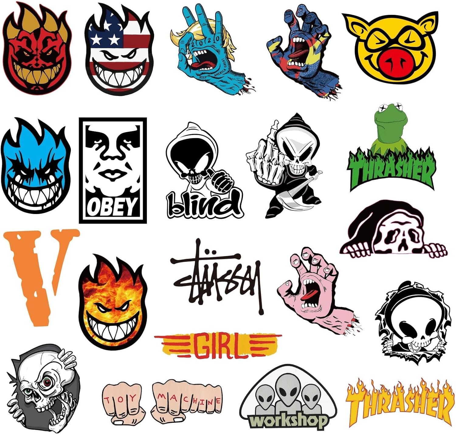 Calcomanías geniales para adultos, 100 calcomanías para laptop para adultos, adolescentes, niños, calcomanías de graffiti para laptop, monopatín,