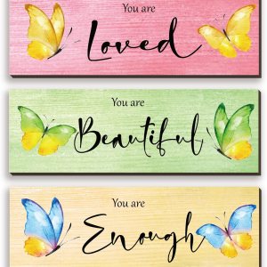 3 piezas de mariposa para decoración de pared de habitación de niñas, arte de pared de mariposa, decoración inspiradora de mariposa con citas 3 piezas de mariposa para decoración de pared de habitación de niñas, arte de pared de mariposa, decoración inspiradora de mariposa con citas