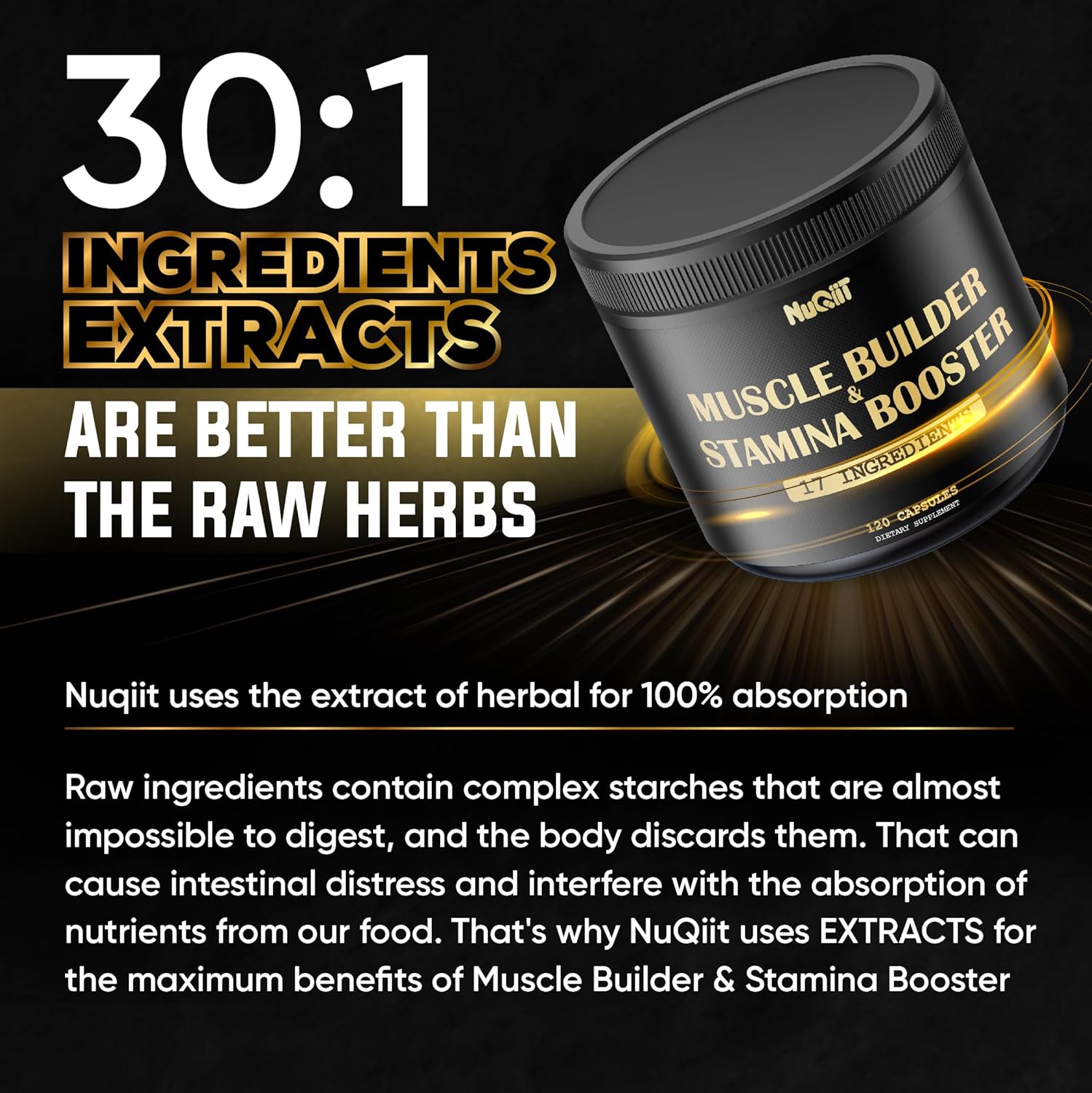 Suplemento de constructor muscular con monohidrato de creatina, 500 mg de raíz de Tongkat Ali de 3000 mg y más, apoya la fuerza, la resistencia y la