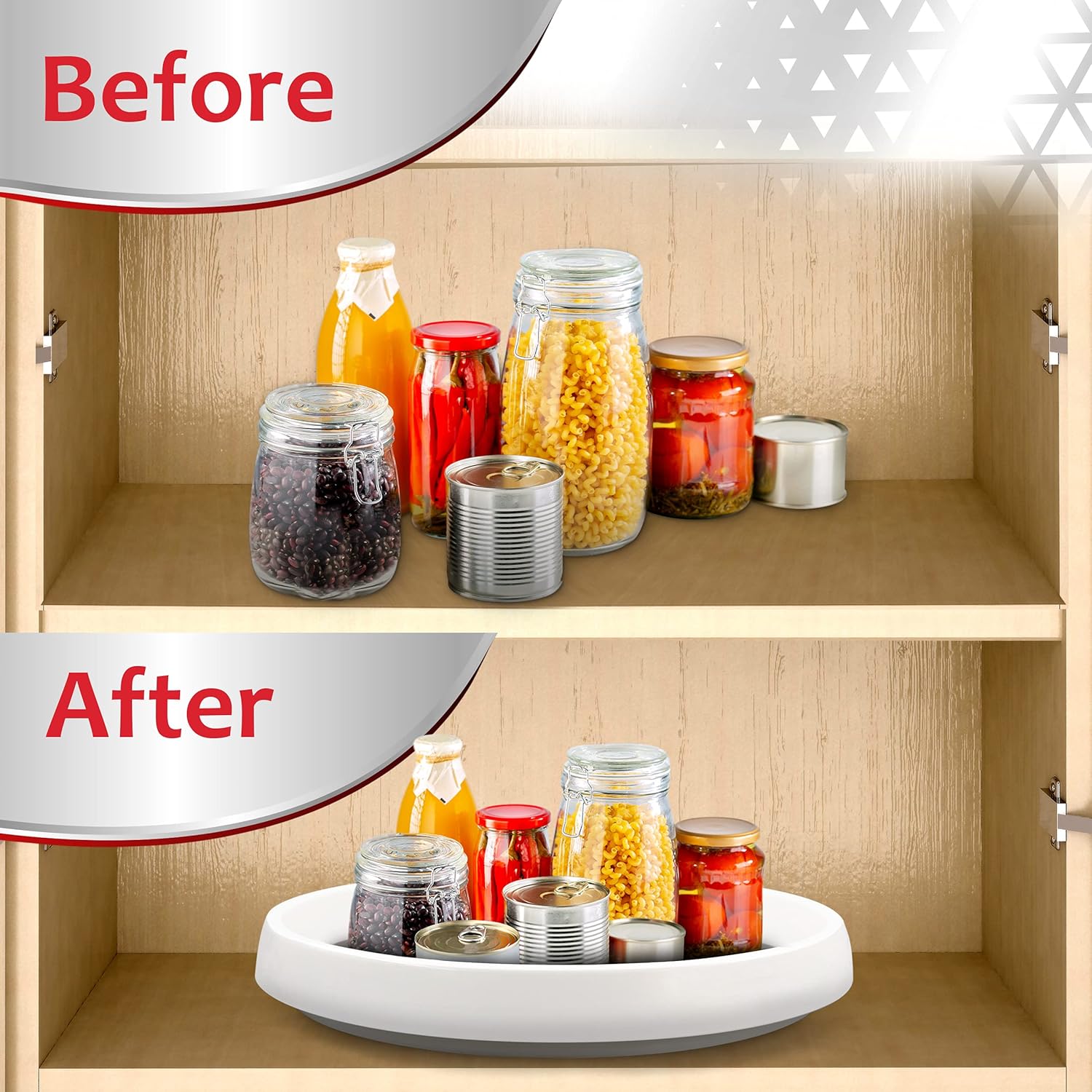 Lazy Susan – Tocadiscos giratorios, antideslizante, grande, Lazy Susan para gabinete y refrigerador, mesa giratoria de plástico, 10 pulgadas – por