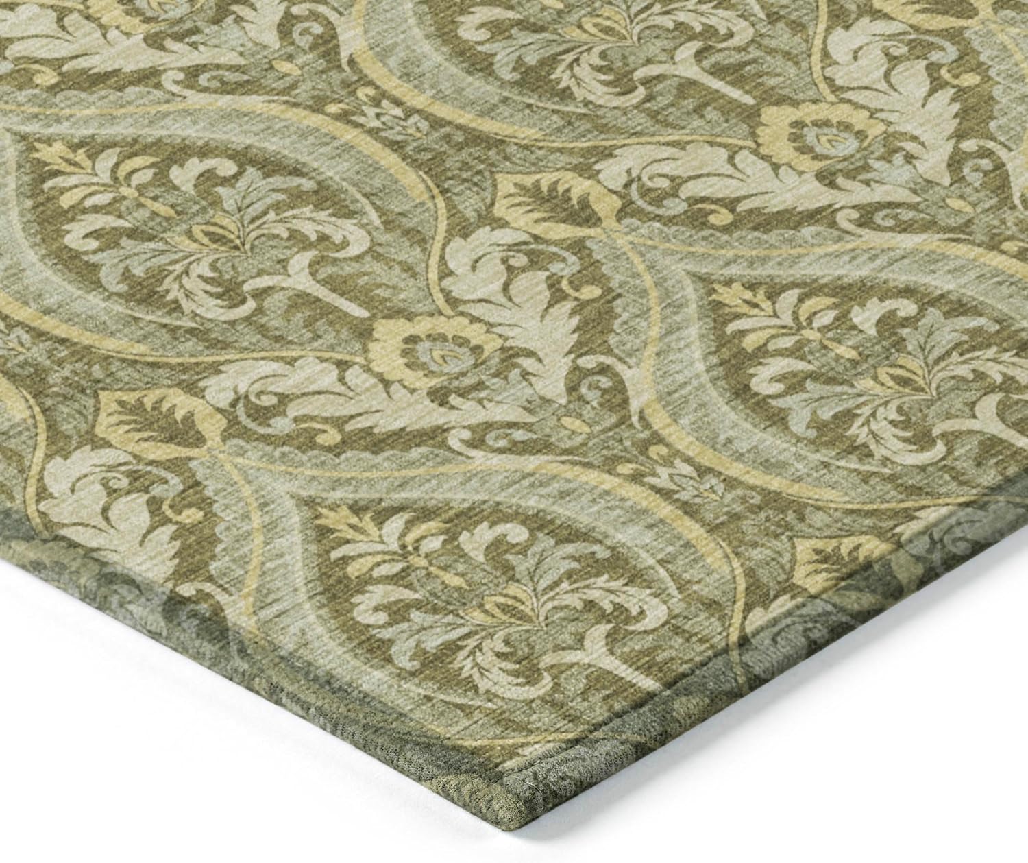 Chantille ACN572 – Alfombra verde de 2 pies 6 pulgadas x 3 pies 10 pulgadas, resistente a las manchas, lavable a máquina, no se desprende, para