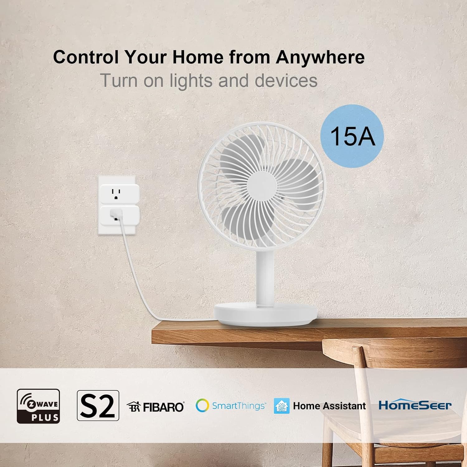 New One Enchufe Zwave, toma Zwave con monitoreo de electricidad, requiere concentrador Z-Wave, enchufe Z-Wave funciona con asistente doméstico,