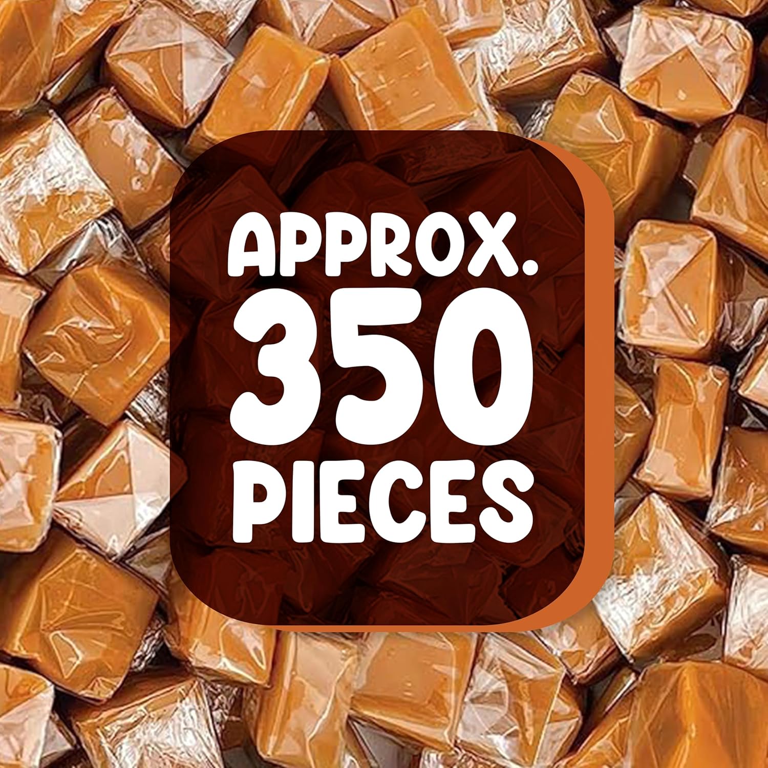 Caramelos cuadrados de caramelo de vainilla envueltos individualmente, 5 libras aproximadamente 350 caramelos derretidos, dulces de Navidad,