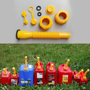 GKmow 1 kit de boquilla para lata de combustible para automóvil, repuesto de boquilla de combustible, con tapón de tuerca hexagonal roscada, GKmow 1 kit de boquilla para lata de combustible para automóvil, repuesto de boquilla de combustible, con tapón de tuerca hexagonal roscada,