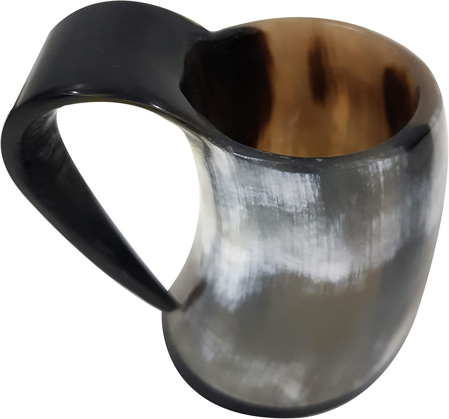 Taza pequeña de cuerno vikingo para beber, aguamiel y cerveza, Stein Ancient Ale Shot Glass Bar & KItchen Decor Set de 4 hechos a mano
