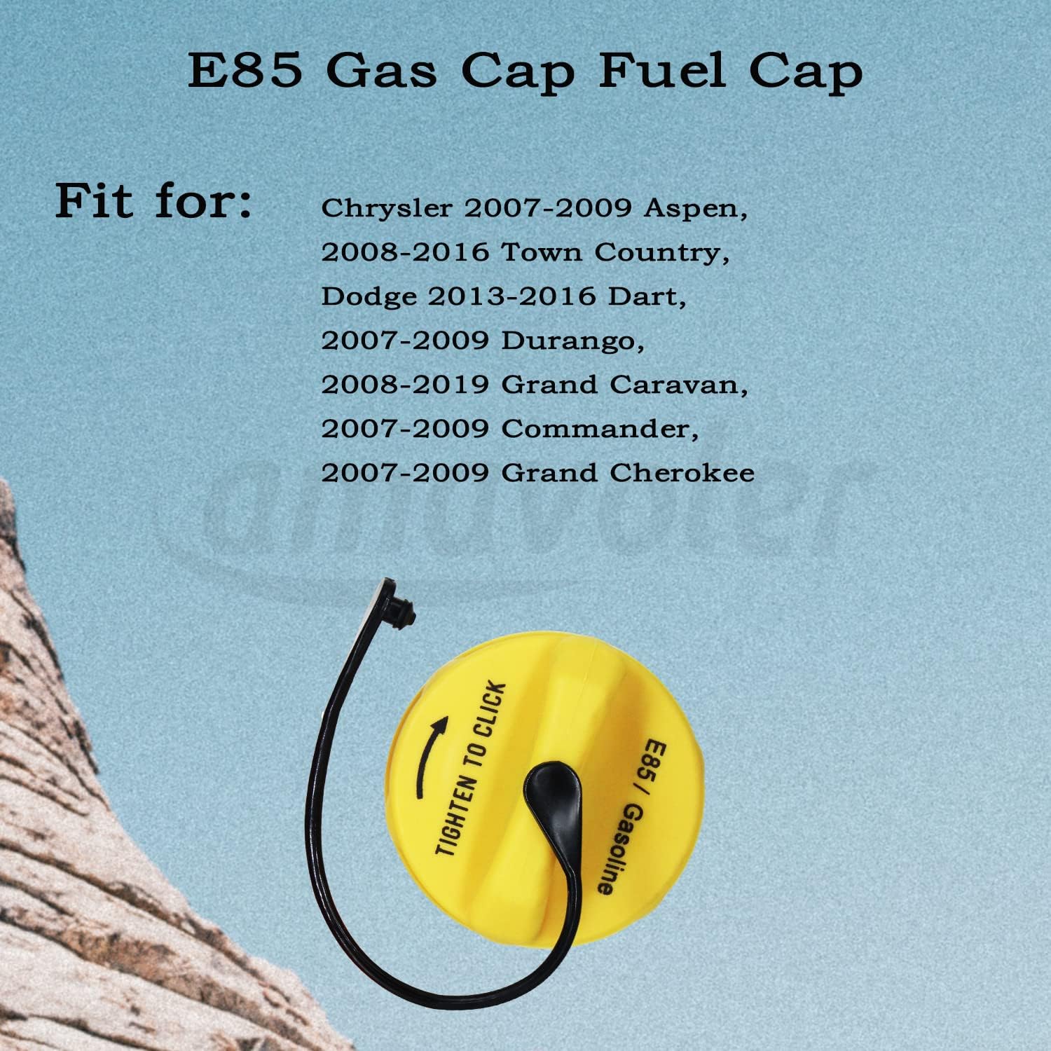 52030380AA 52030380AB E85 Tapa de gasolina Accesorio de repuesto para Chrysler Dodge-07-09 Commander Grand Cherokee, 08-19 Grand Caravan, 08-16 Town