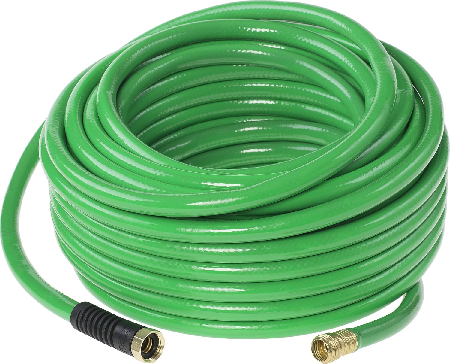 Swan Products SNWF58025 WEATHERFLEX Manguera de jardín de uso mediano para todas las temperaturas, 25 pies x 58 pulgadas, color verde