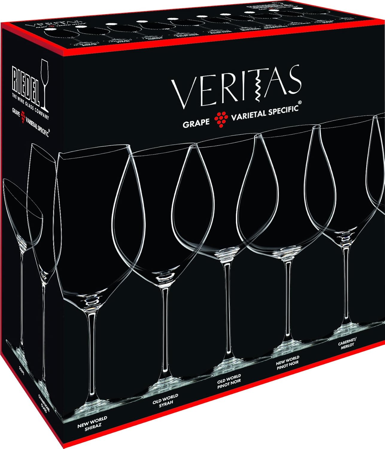 Riedel Veritas Old World Syrah Glass (juego de 2), 21.16 onzas, transparente