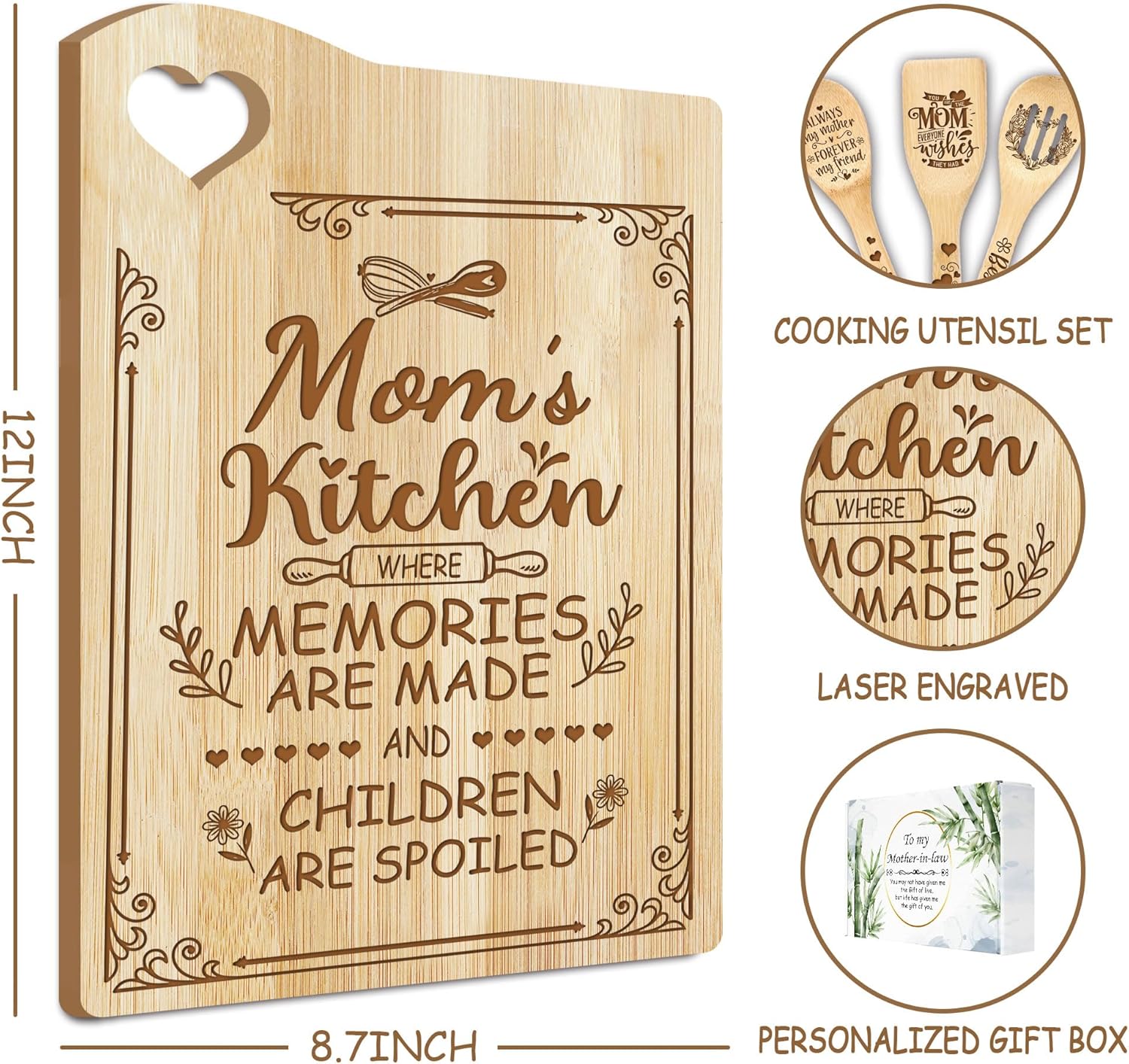 cocomong Regalos para mamá para el día de la madre, regalos para mamá de hija hijo, regalos de cocina para mamá, regalos de cumpleaños para mamá de
