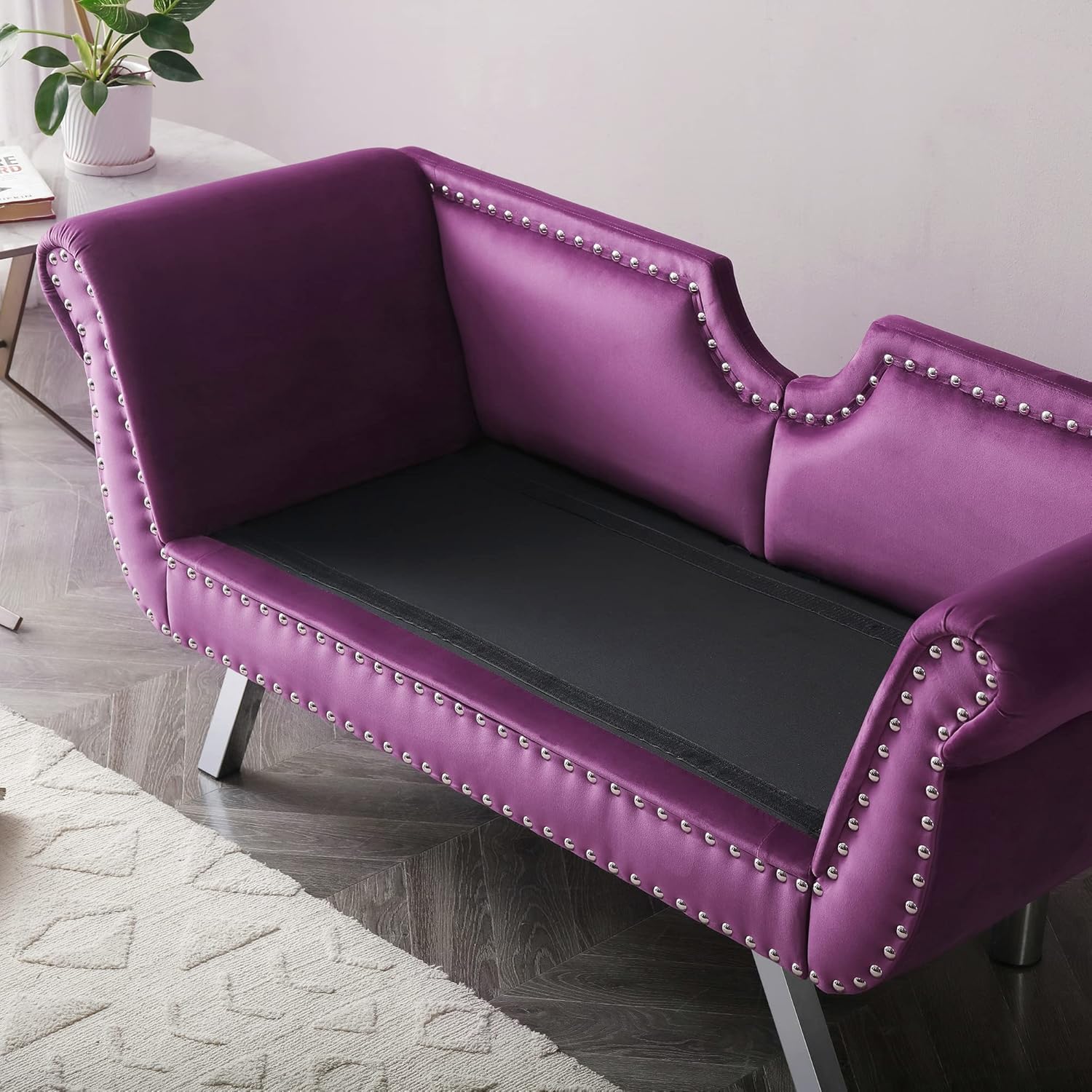 Sofá biplaza de terciopelo de 61 pulgadas, sofá Chesterfield tapizado con 2 almohadas redondas, sofá biplaza moderno de mediados de siglo con