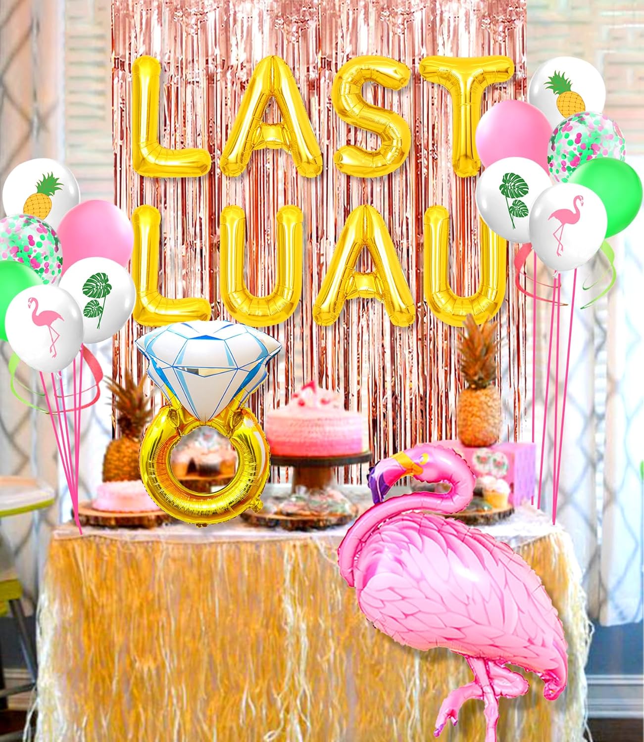 JeVenis 13 globos tropicales de despedida de soltera de Luau, decoraciones de despedida de soltera hawaiana, decoración de despedida de soltera