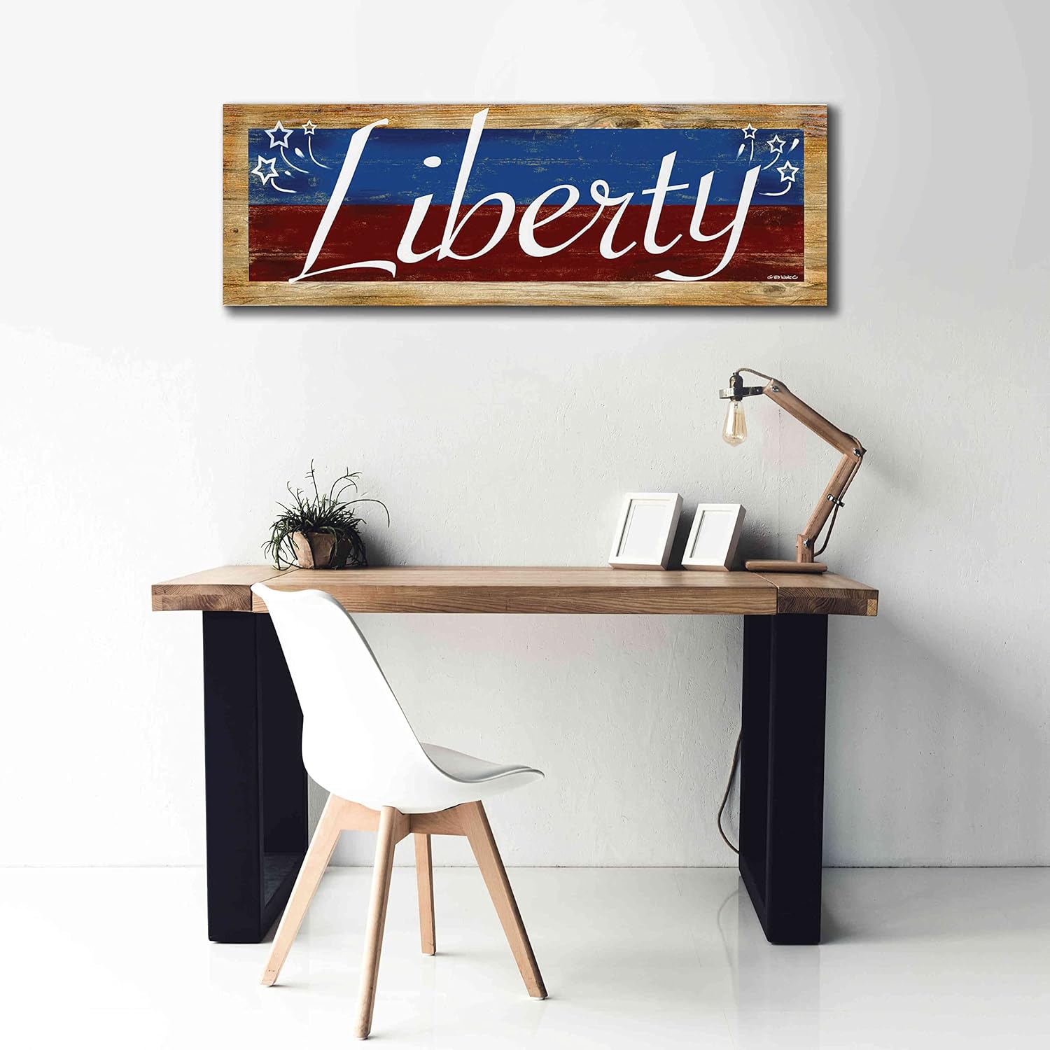 Epic Graffiti ‘Liberty’ by Ed Wargo, Giclee Canvas Wall Art, 60″x20″