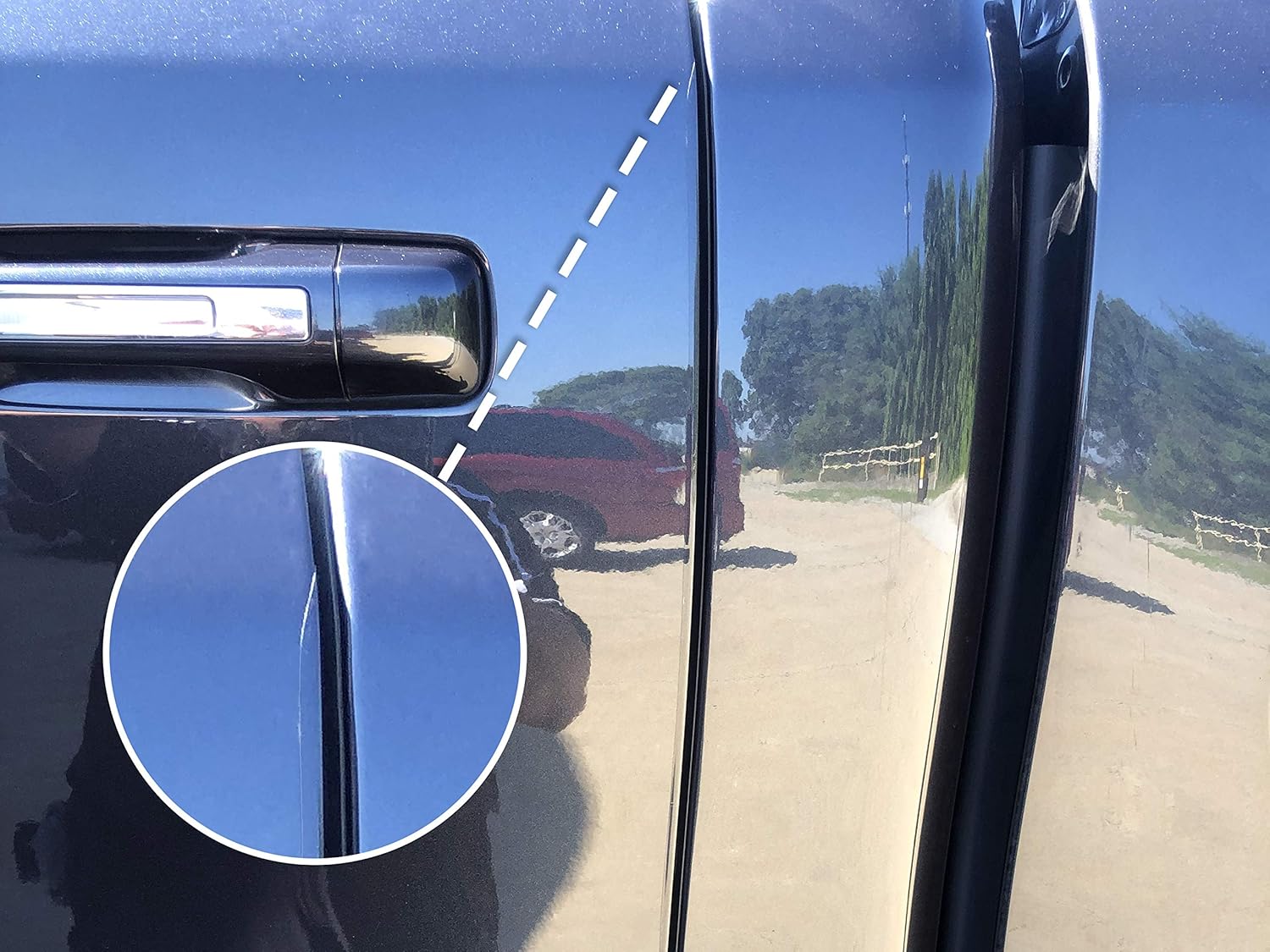 Protectores de borde de puerta compatibles con Dodge Ram 1500 2500 3500 2019-2020 Crew Cab solo 4 piezas de película protectora de pintura