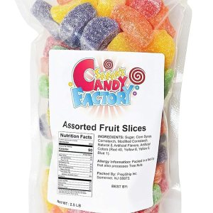 Sarah’s Candy Factory Caramelos surtidos de rebanadas de frutas en bolsa resellable, 2.5 libras Sarah’s Candy Factory Caramelos surtidos de rebanadas de frutas en bolsa resellable, 2.5 libras