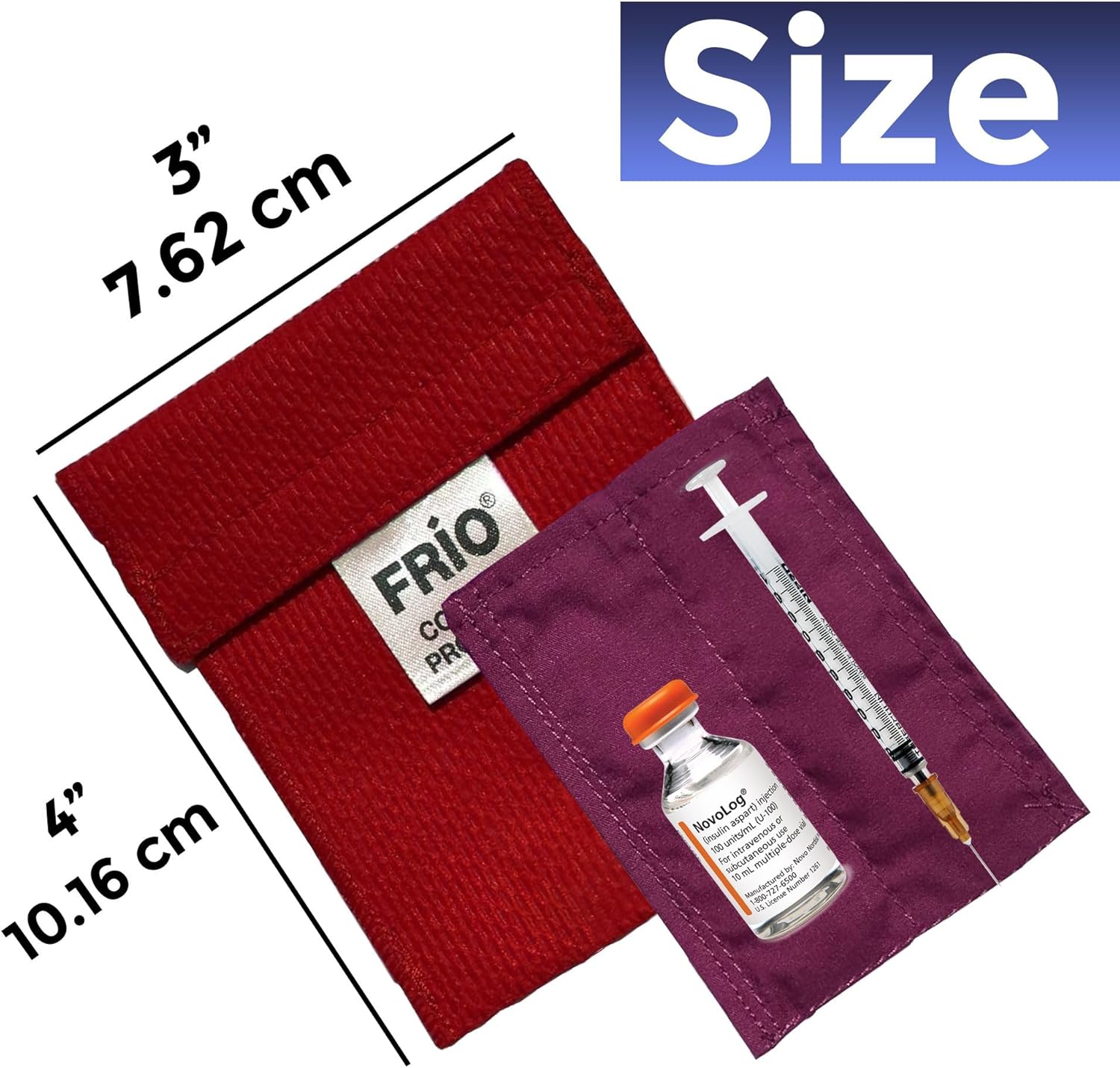 FRIO Billetera de enfriamiento, sostiene un solo vial de insulina o botella de gota para los ojos, mantiene el medicamento de insulina fresco hasta