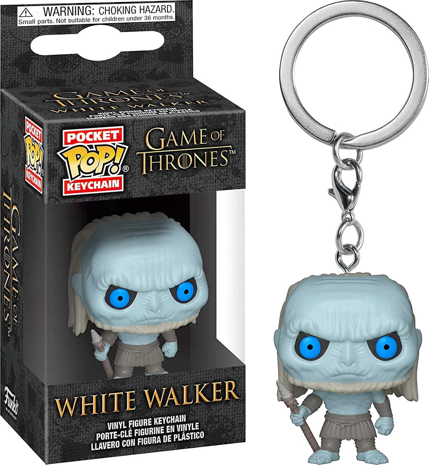Caminante blanco Fun ko Pocket P o p ! Mini-Figural K e y c h a i n Bundle con 1 protector gráfico compatible ‘ToysDiva’ (37663 – B)