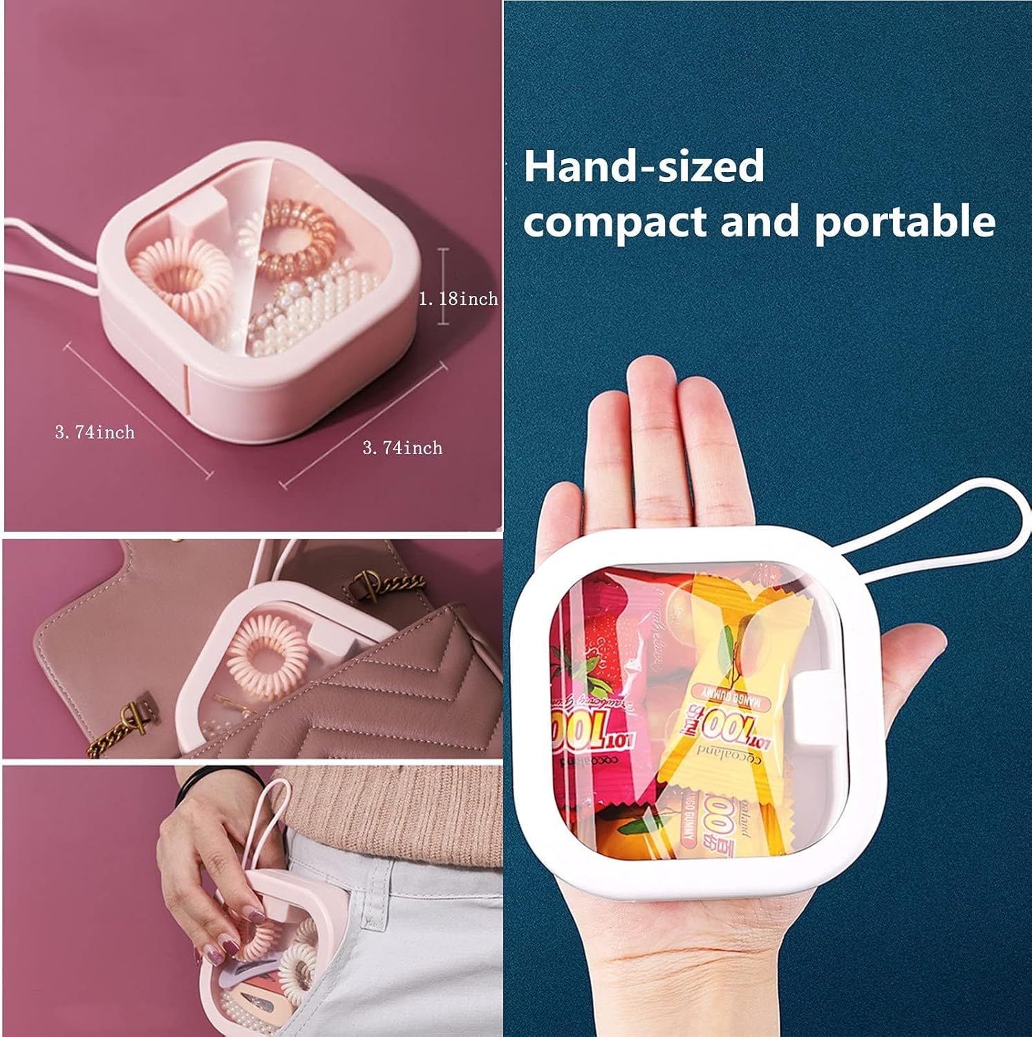 REVAXUP Organizador de 2 cintas para el cabello, organizador portátil pequeño para viajes, mejor como organizador de accesorios para el cabello o