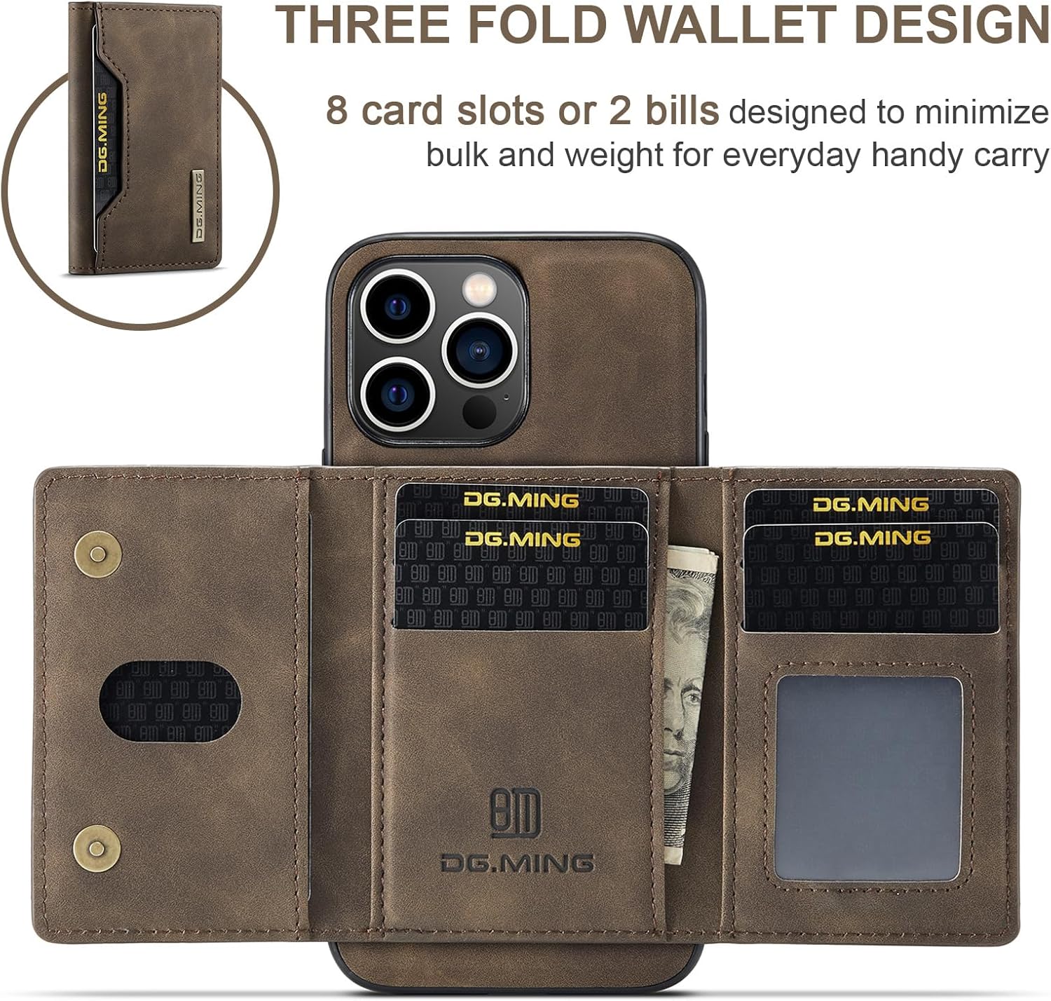 SZHAIYU Fundas de cuero tipo cartera para teléfono compatibles con iPhone 15 Pro Max con tarjetero para hombres de 6.7 pulgadas, cubierta trasera