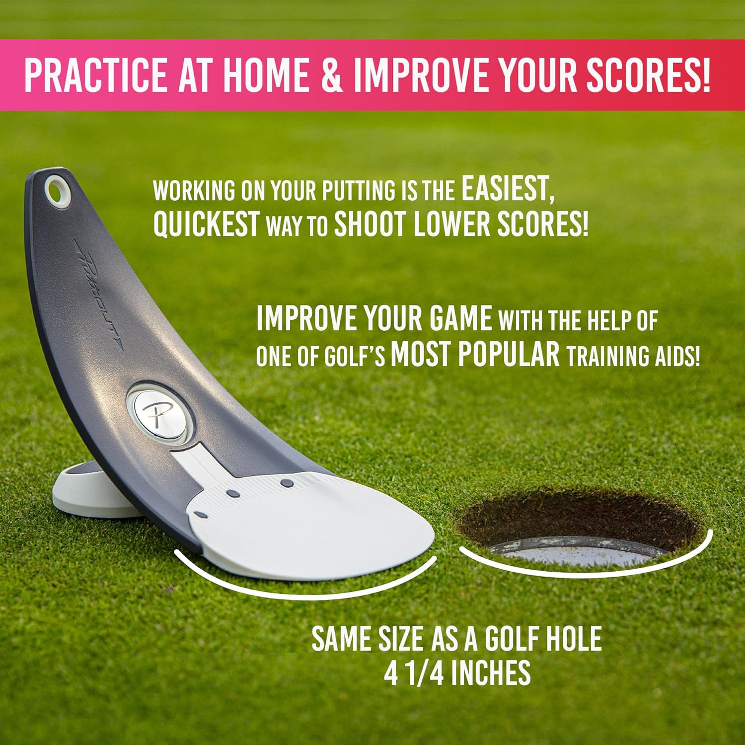 PuttOUT Entrenador de putt de presión prémium perfecciona tu putting de golf