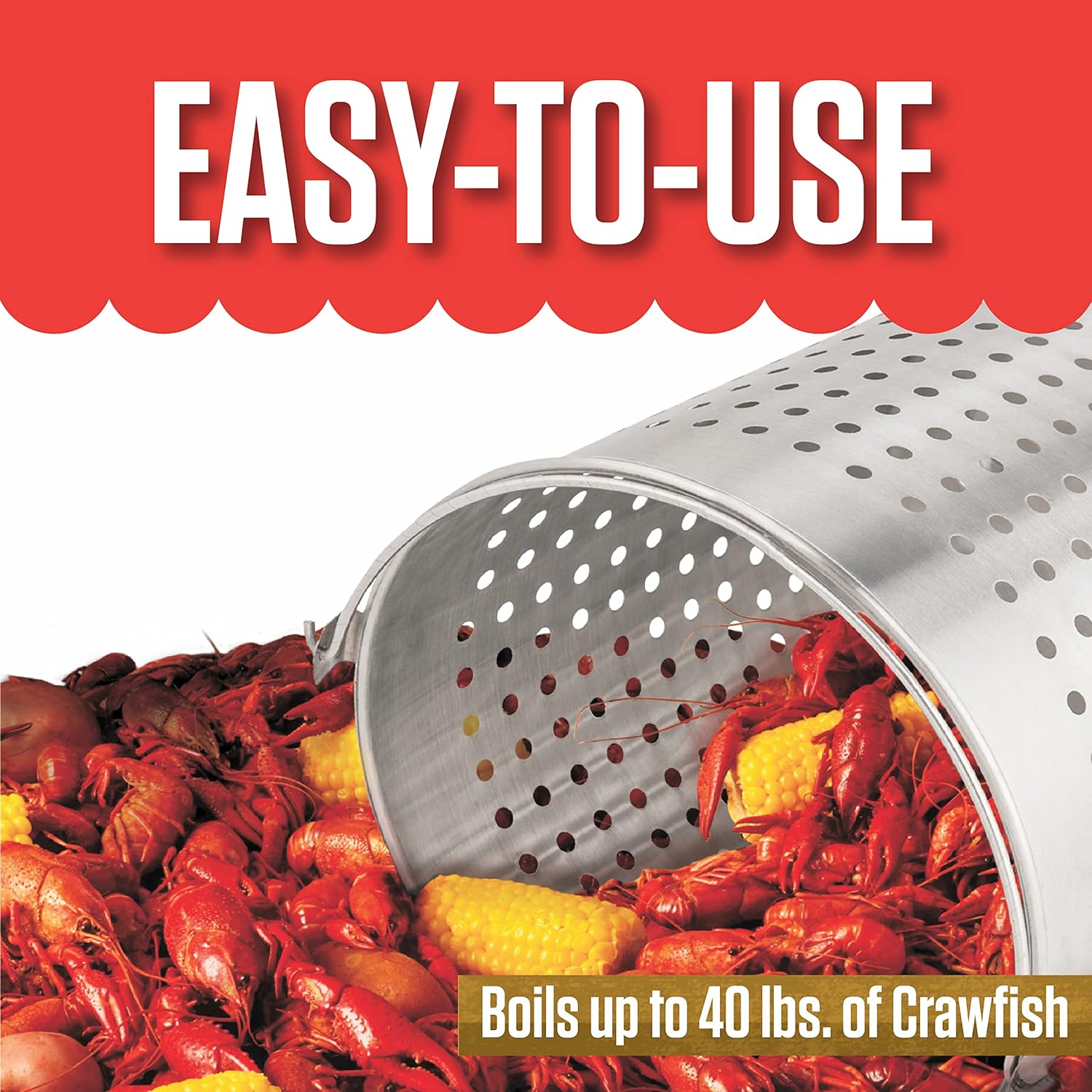 Zatarain’s Kit de caldera de mariscos para cocina de cangrejos y mariscos, 80 cuartos de galón