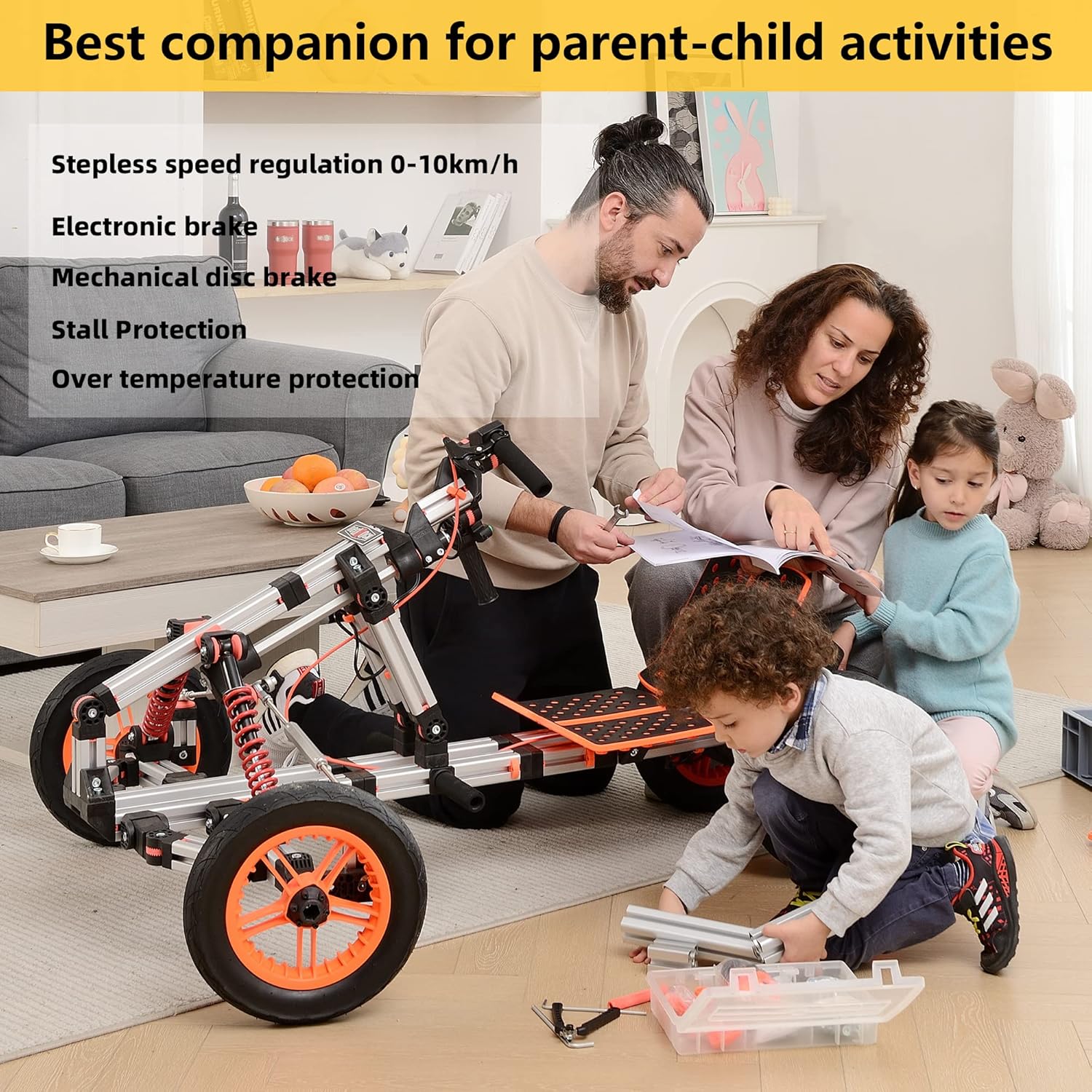Vehículos para montar en cocheGo Karting, kart eléctrico modular de innovación con material de alta resistencia, más de 20 tipos de métodos de