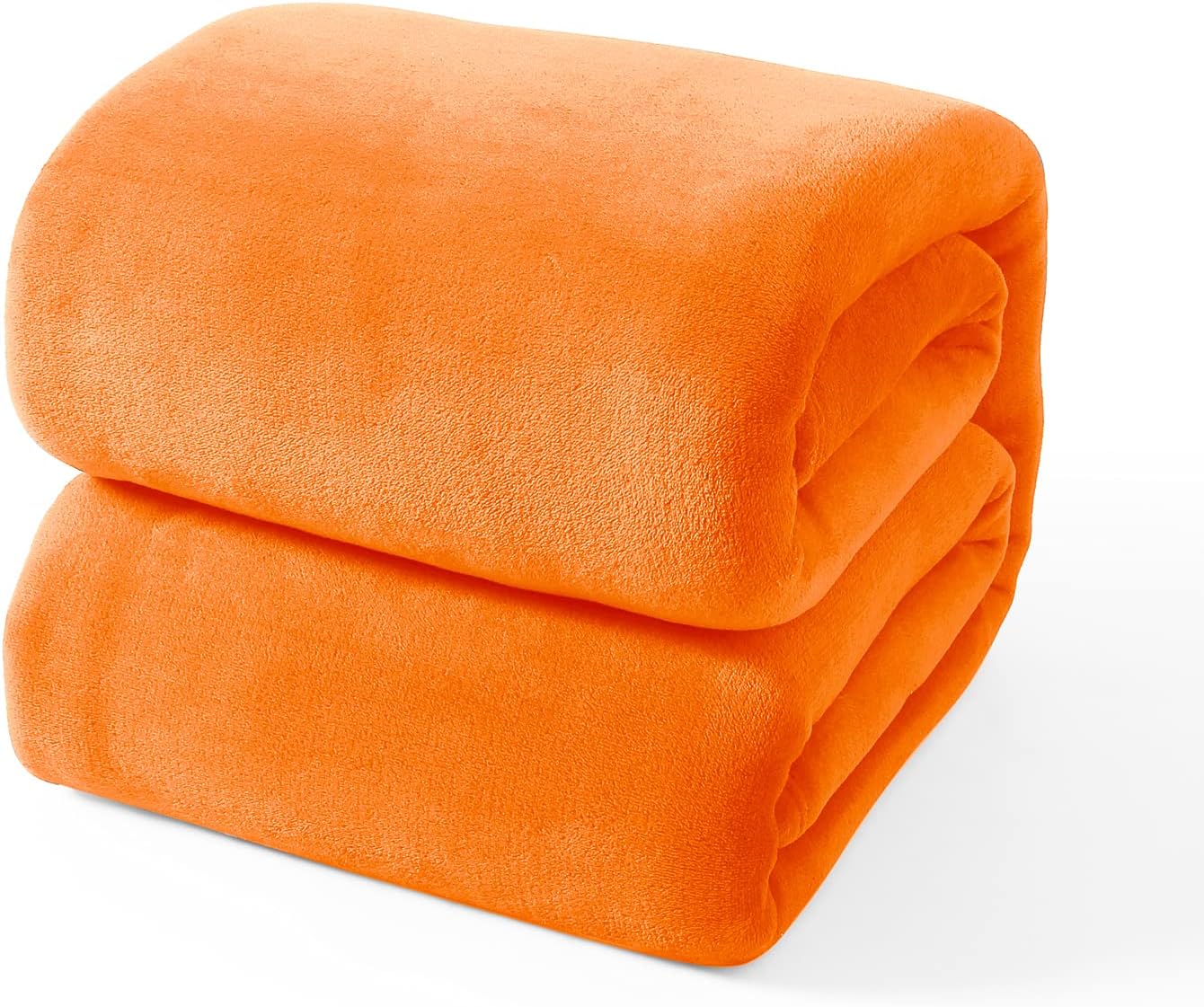 EXQ Home – Cobija de vellón, color naranja, para cama o sofá, cobija de franela de microfibra mullida para adultos o niños
