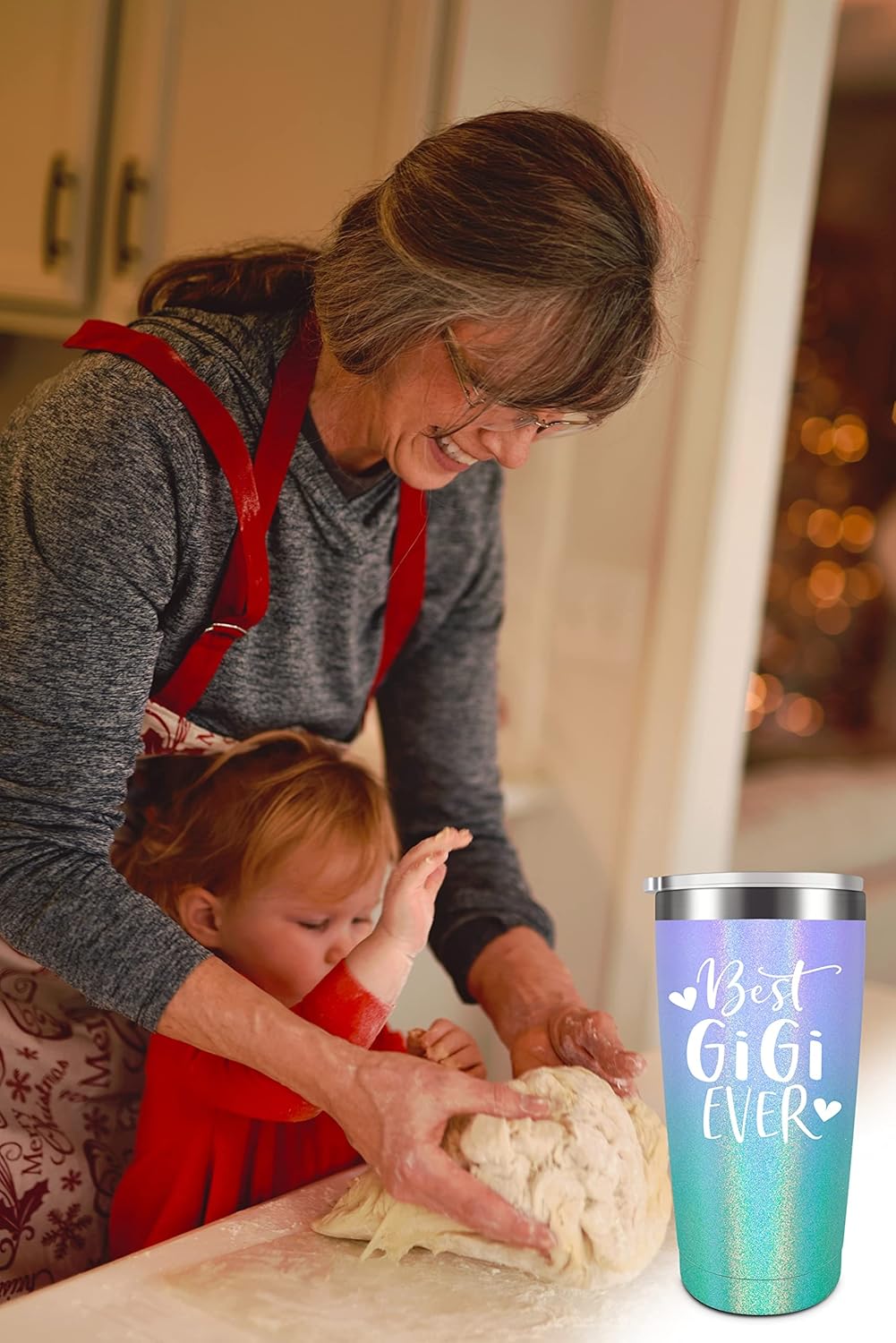 Best Gigi Ever-Unique – Taza aislada de acero inoxidable con popote y tapa, regalo para el día de la madre, cumpleaños, Navidad, abuela de nietos y
