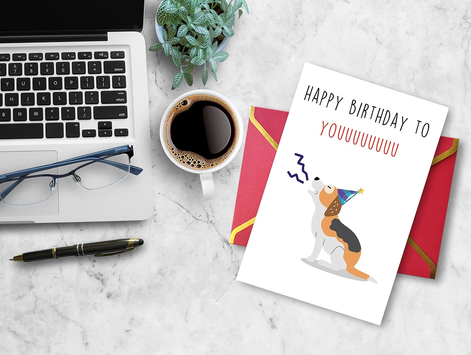 Ziwenhu Tarjeta de cumpleaños de perro linda para mamá papá, tarjeta de cumpleaños especial de cachorro de perro, divertida tarjeta de felicitación