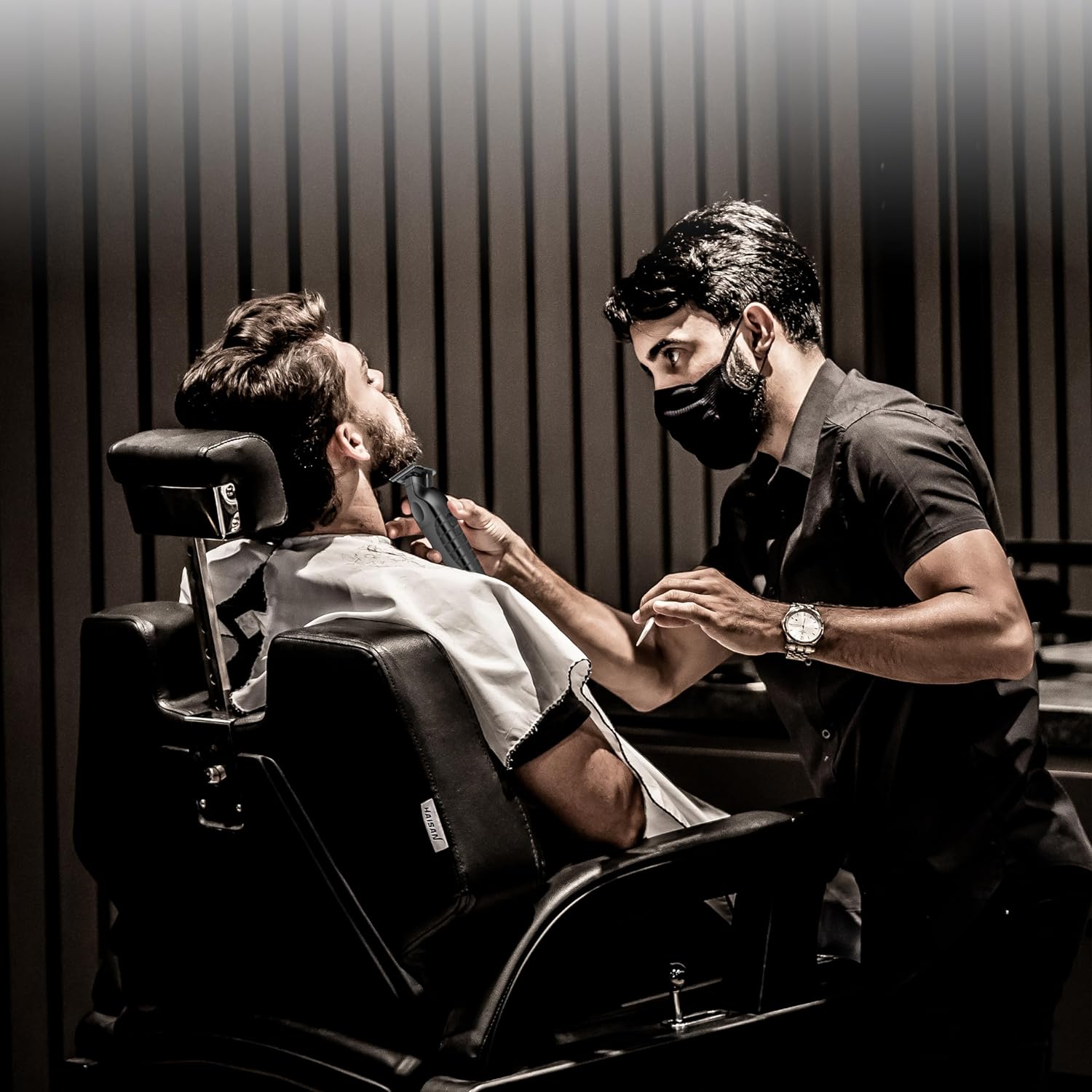 Kemei 2299 Cortadora profesional de pelobarba para hombres, cortapelos sin huecos para barbero con hoja en T, recargable inalámbrica