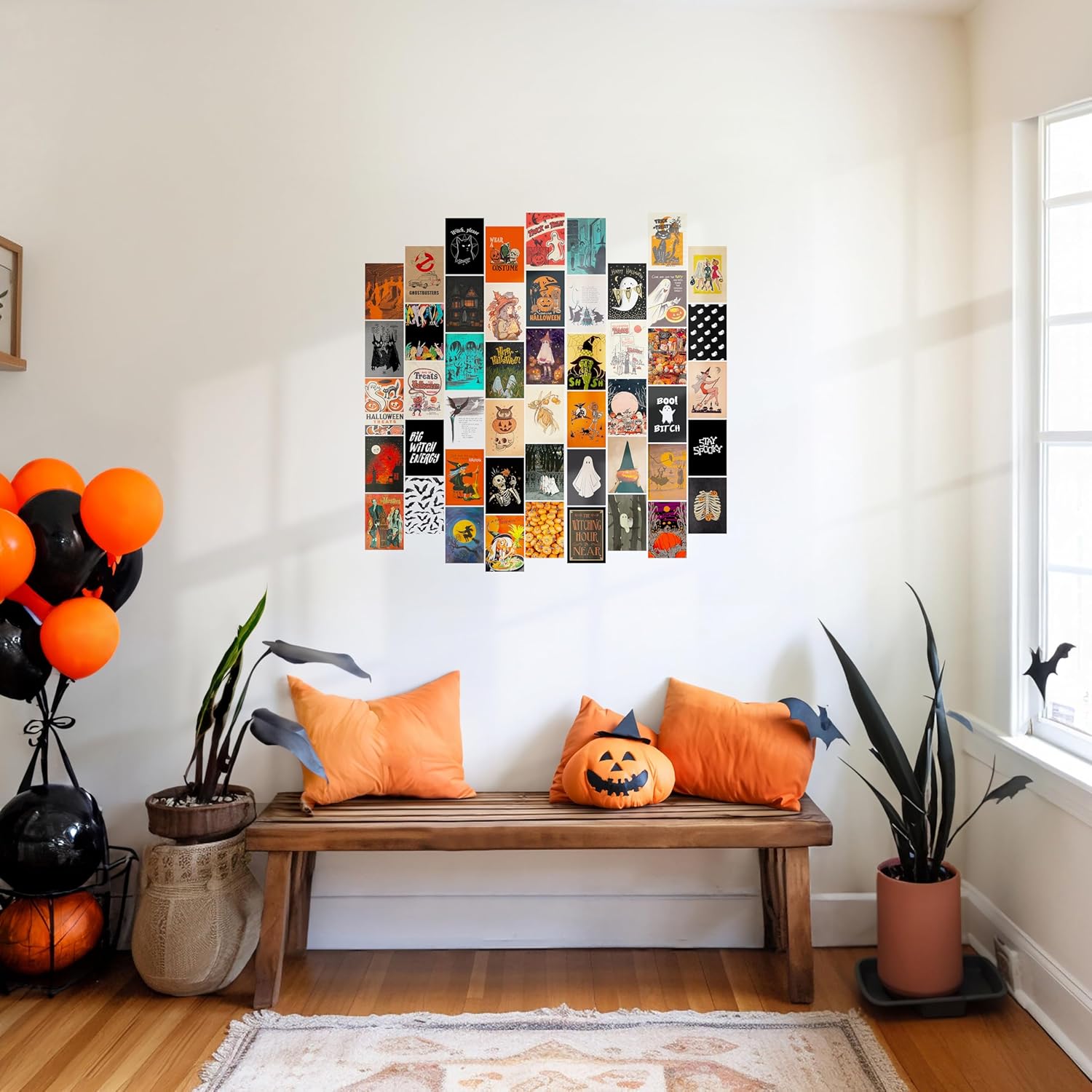 Waschbär Kit de collage de pared de Halloween, imágenes estéticas, decoración de habitación de Halloween, póster de Halloween para adolescentes,